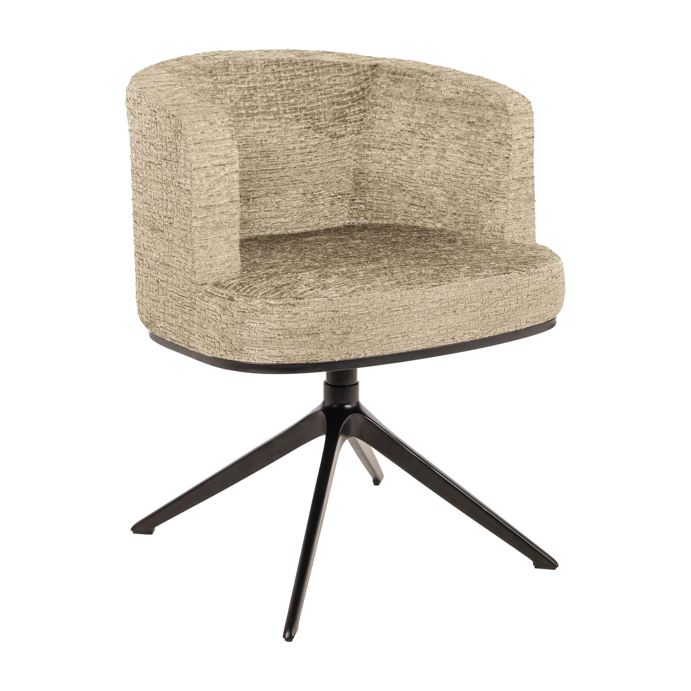 Richmond Interiors Cheyenne Fusion – draaibare eetkamerstoel in desert beige