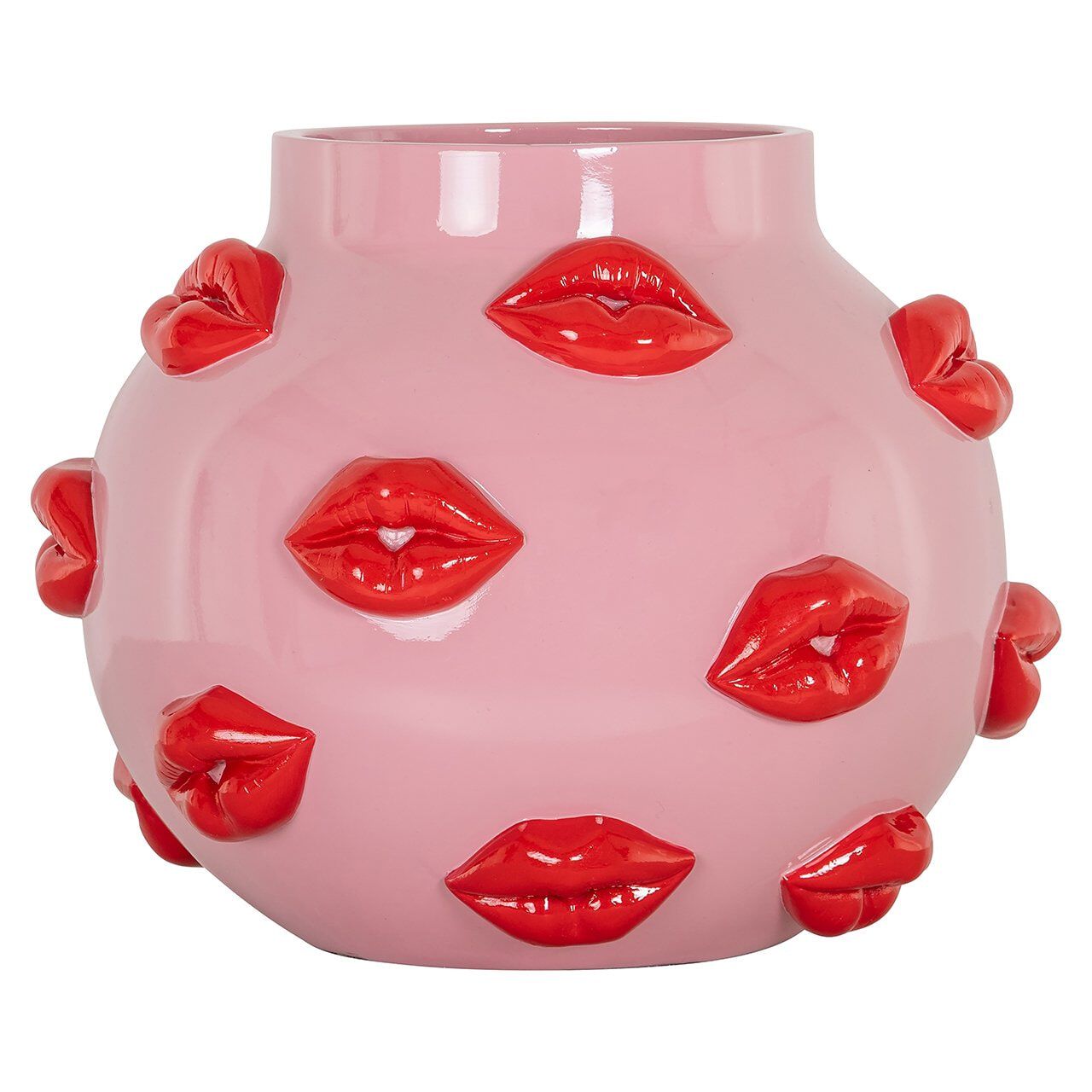 Richmond Interiors Loth Vaashouder – Elegante Roze Polyresin Vaas van 28 cm