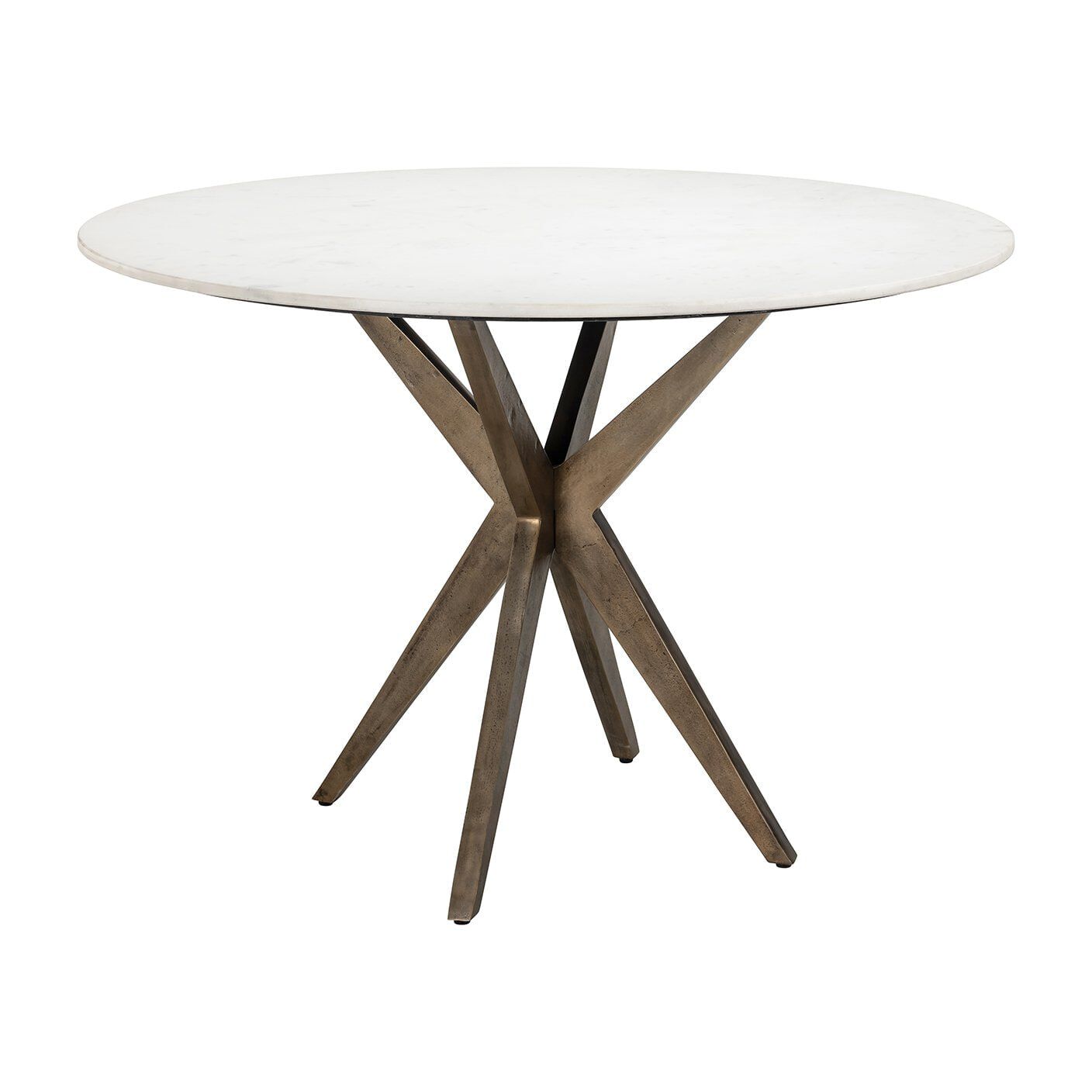 Richmond Interiors Ronde Eettafel Maisy – Strakke Marmeren Elegantie in Wit (114 cm)