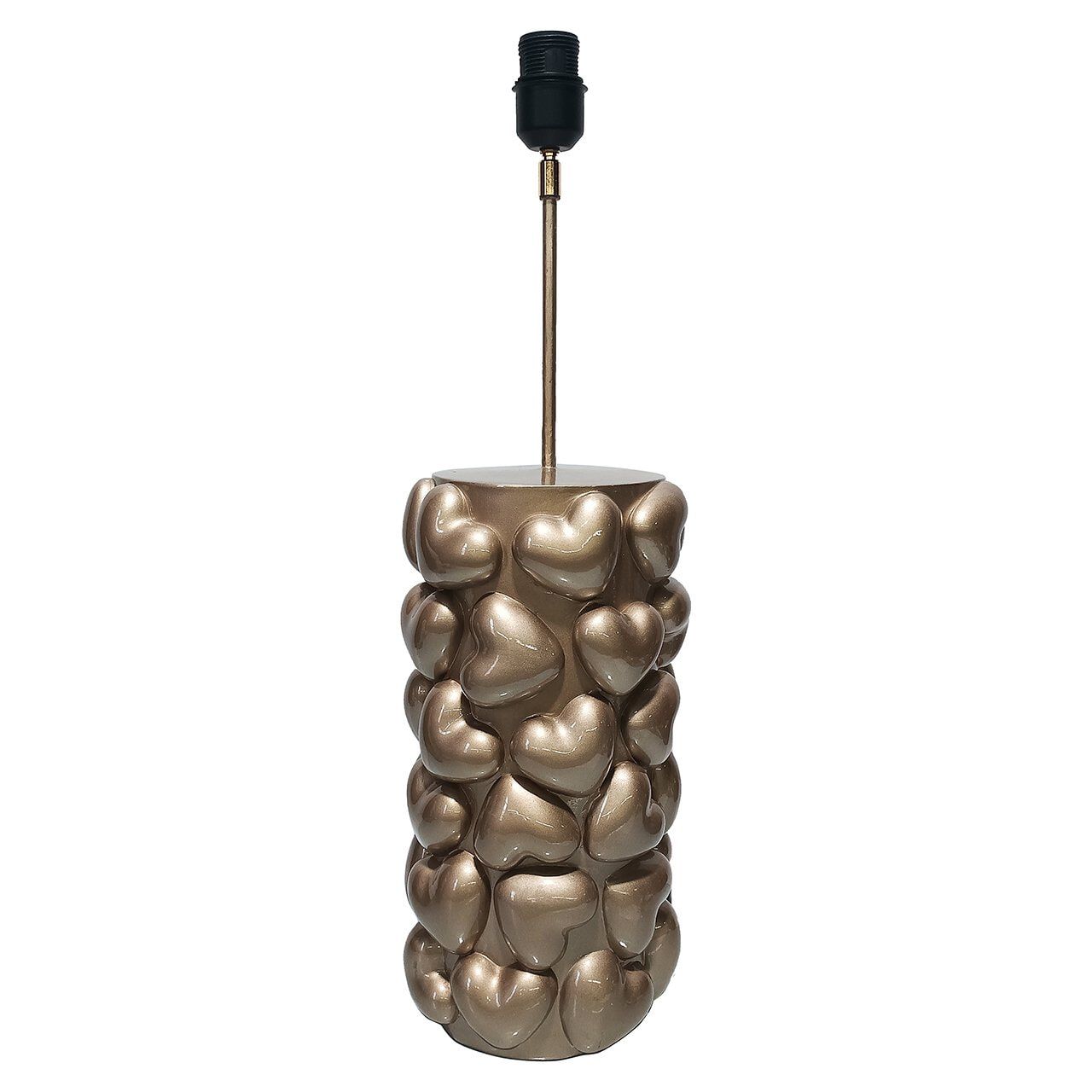 Richmond Interiors Tafellamp Nancy – Gouden tafelverlichting met speels hartmotief