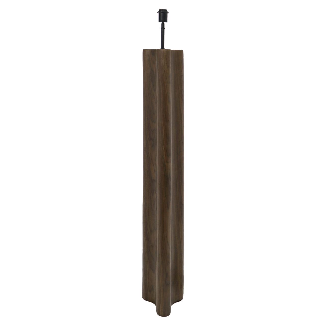 Richmond Jamy Vloerlamp 139 cm – Warme Walnut Look voor een sfeervol interieur