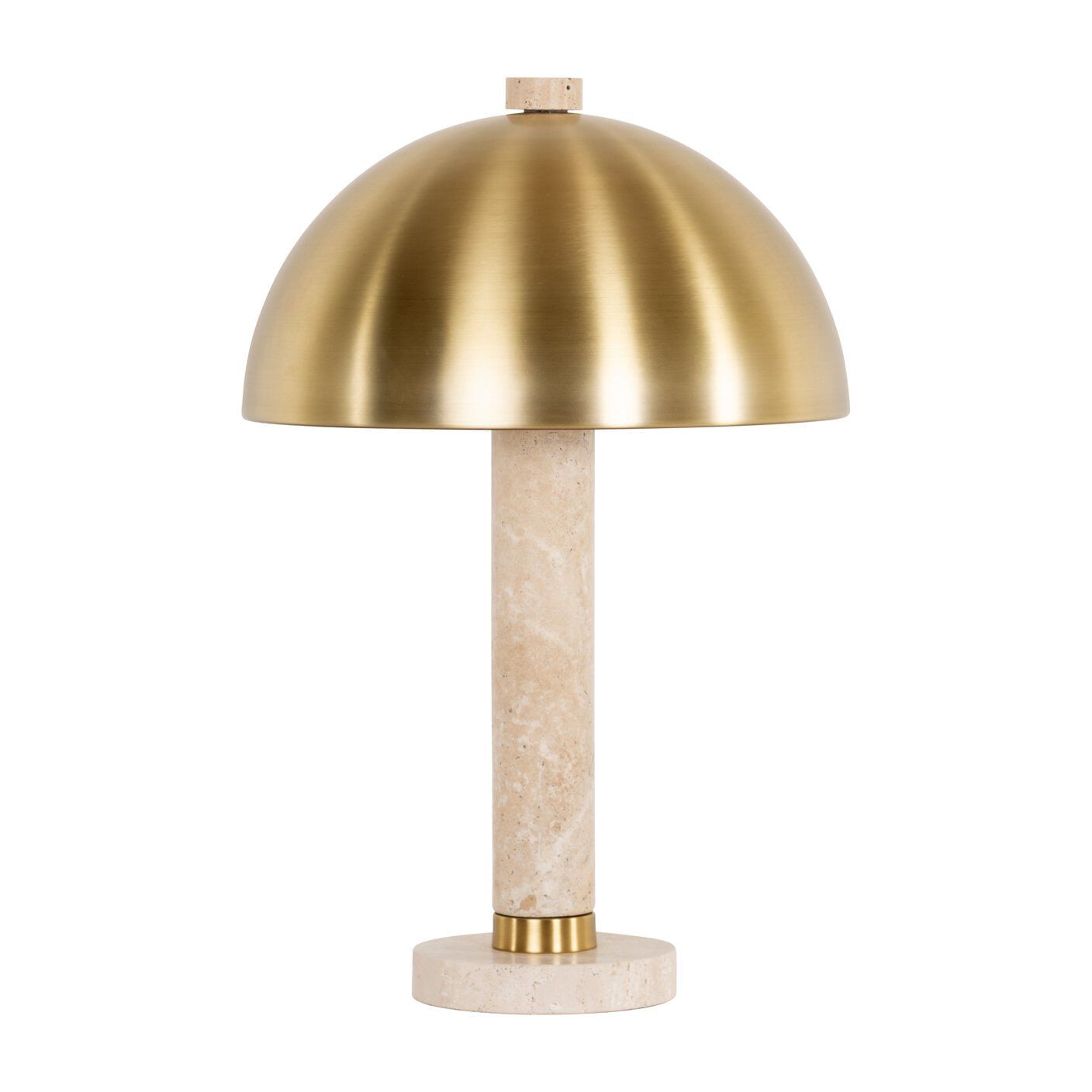 Richmond Jara Travertin Tafellamp – 53 cm – Brushed Gold