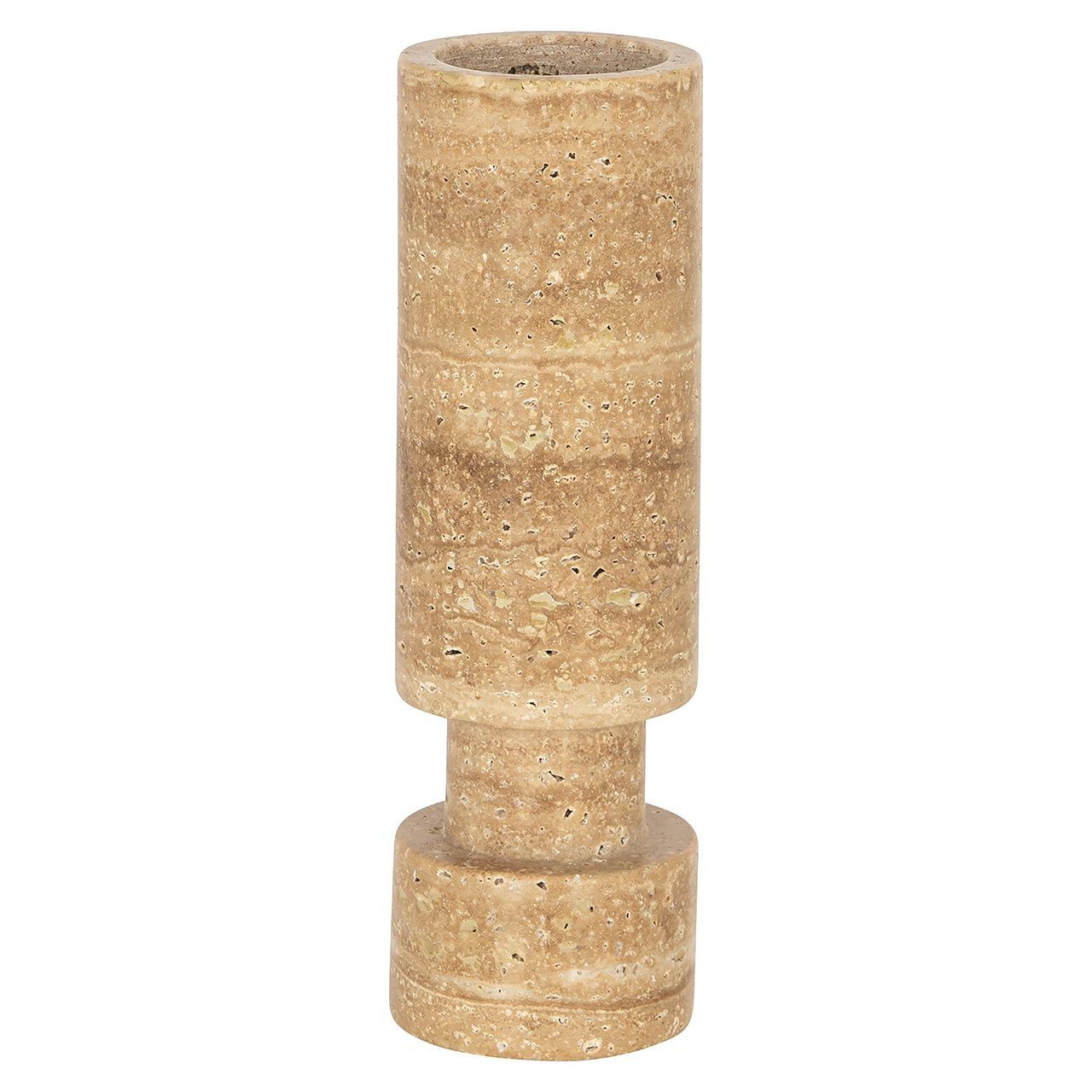 Richmond Kandelaar Alaina – Elegante bruine steenkandelaar van 21 cm