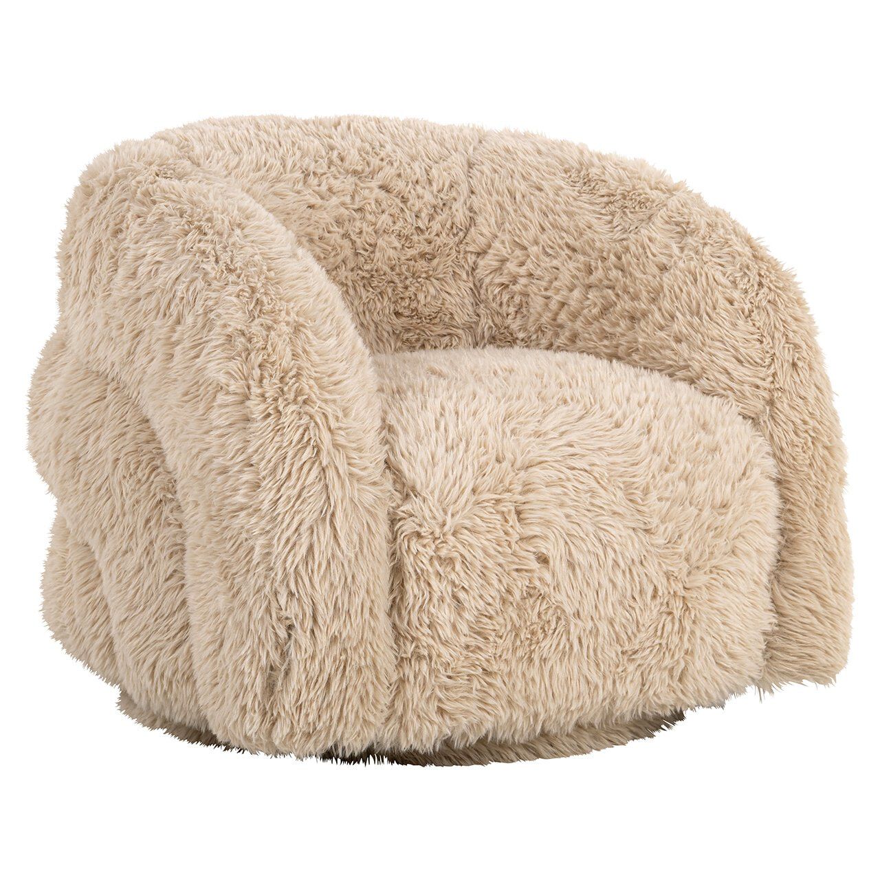 Richmond Kids Draaifauteuil Lenny Fluffy – Zand: speels, duurzaam en comfortabel