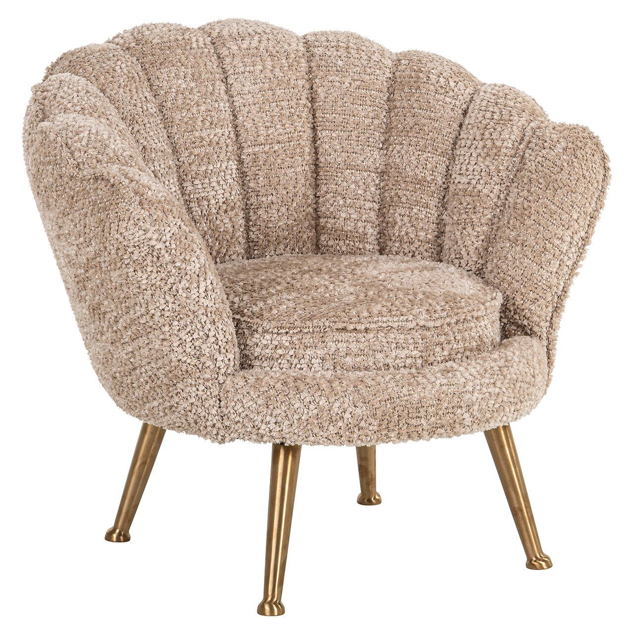 Richmond Kids fauteuil Charly – zachte beige kinderstoel voor modern wonen