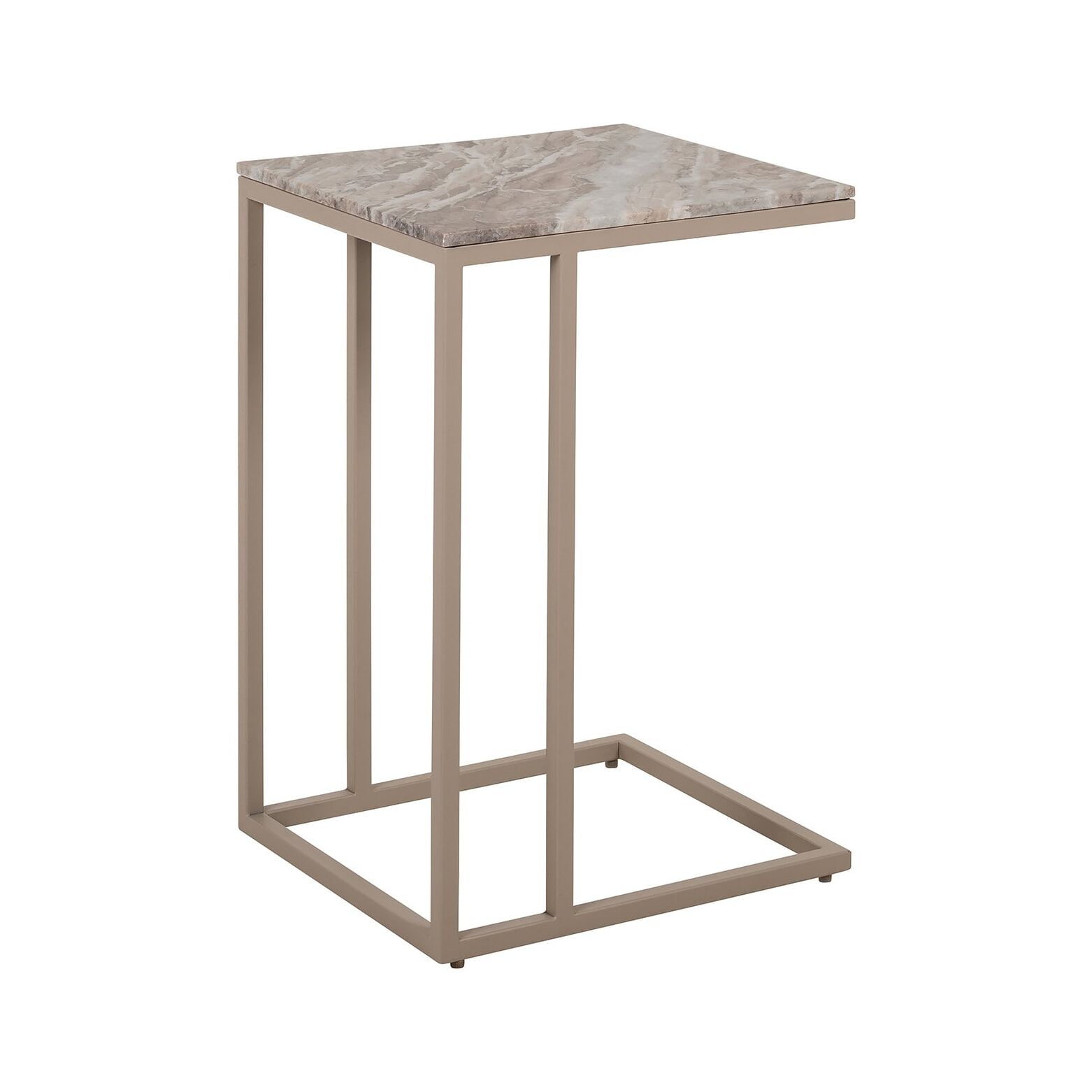 Richmond Laptoptafel Fairfax – Luxe Marmeren Bijzettafel in Beige