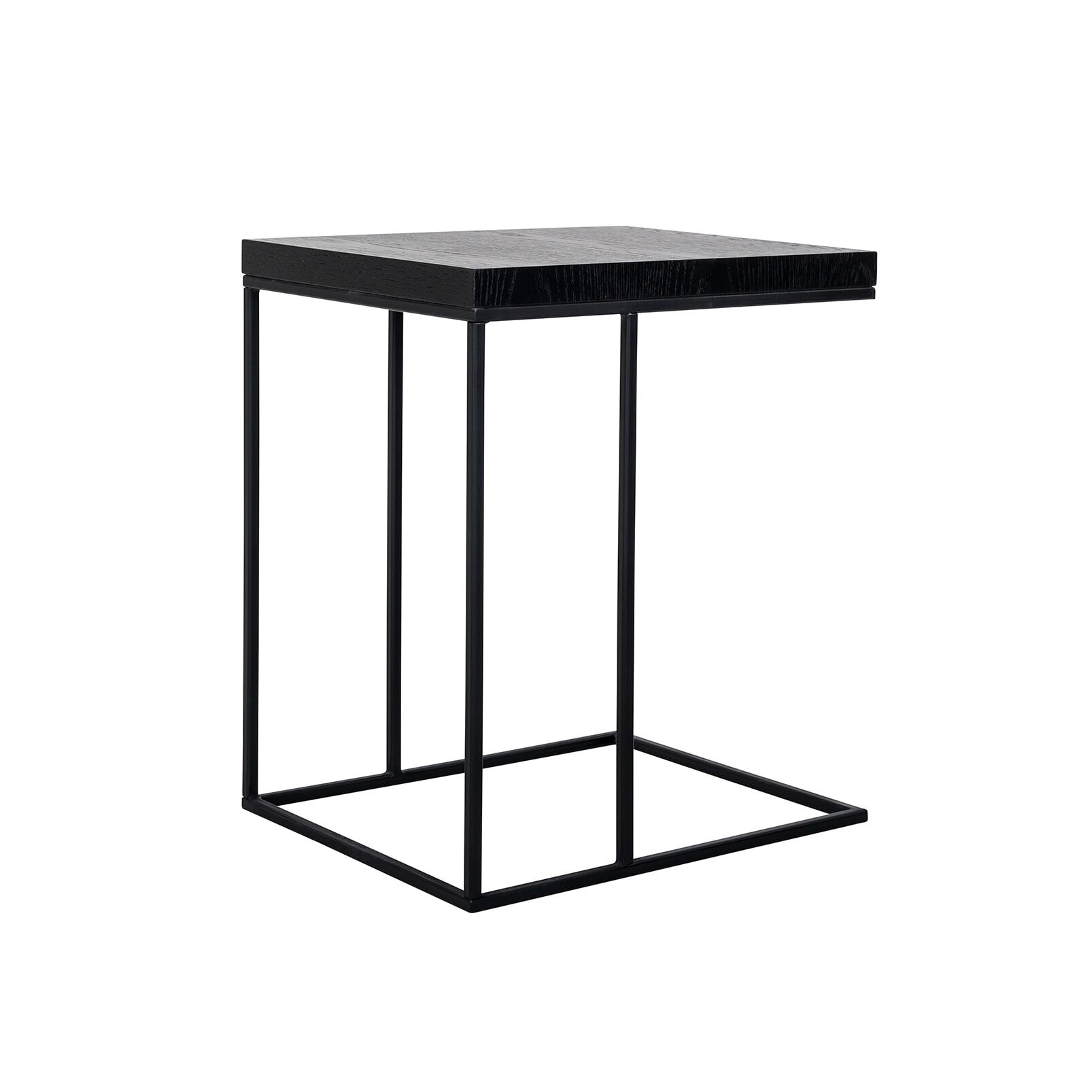 Richmond Laptoptafel Oakura – Strakke zwarte bijzettafel van eikenfineer