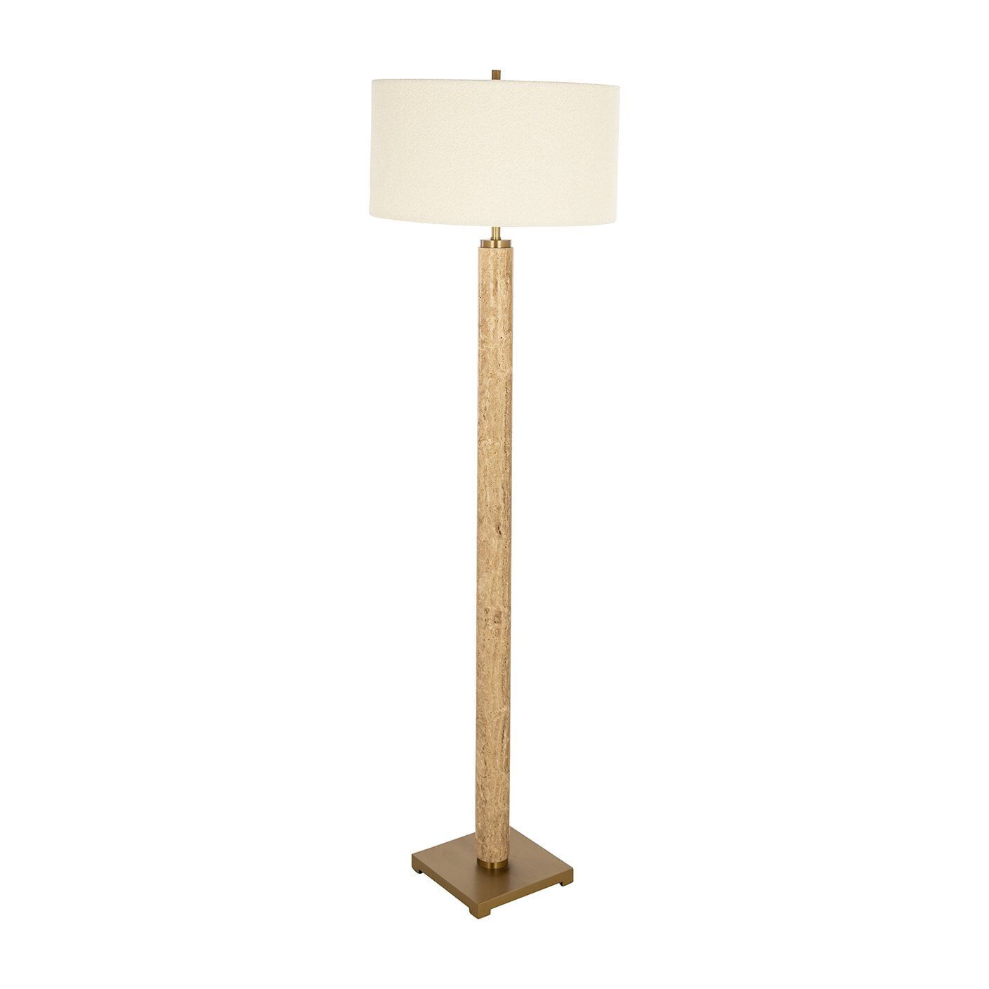 Richmond Lorén vloerlamp – marmer en bouclé, wit