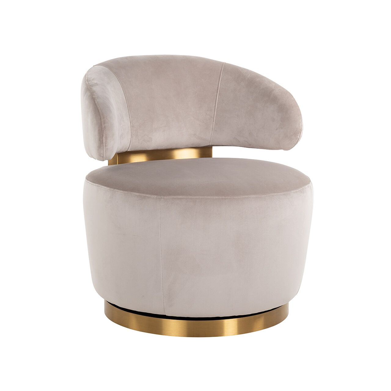 Richmond Maxime Velvet Draaifauteuil in Khaki – Comfort & Stijl voor elke Woonkamer