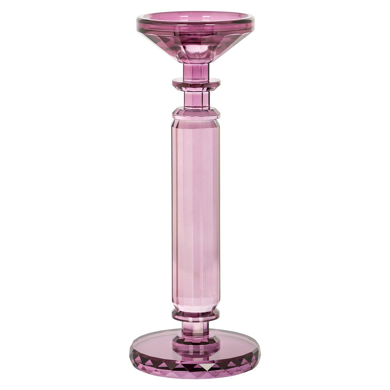 Richmond Maysa Kristallen Kandelaar – Elegante Paarse Lichtglans