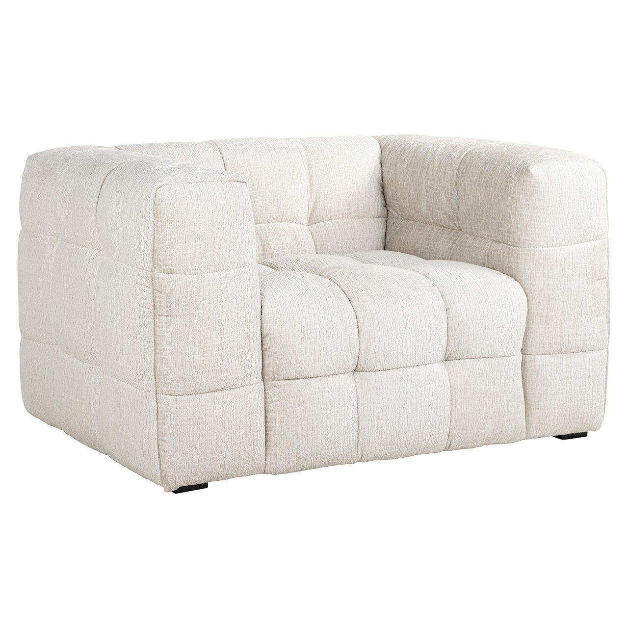 Richmond Merrol Chenille Fauteuil – Luxe en Comfort in Crème