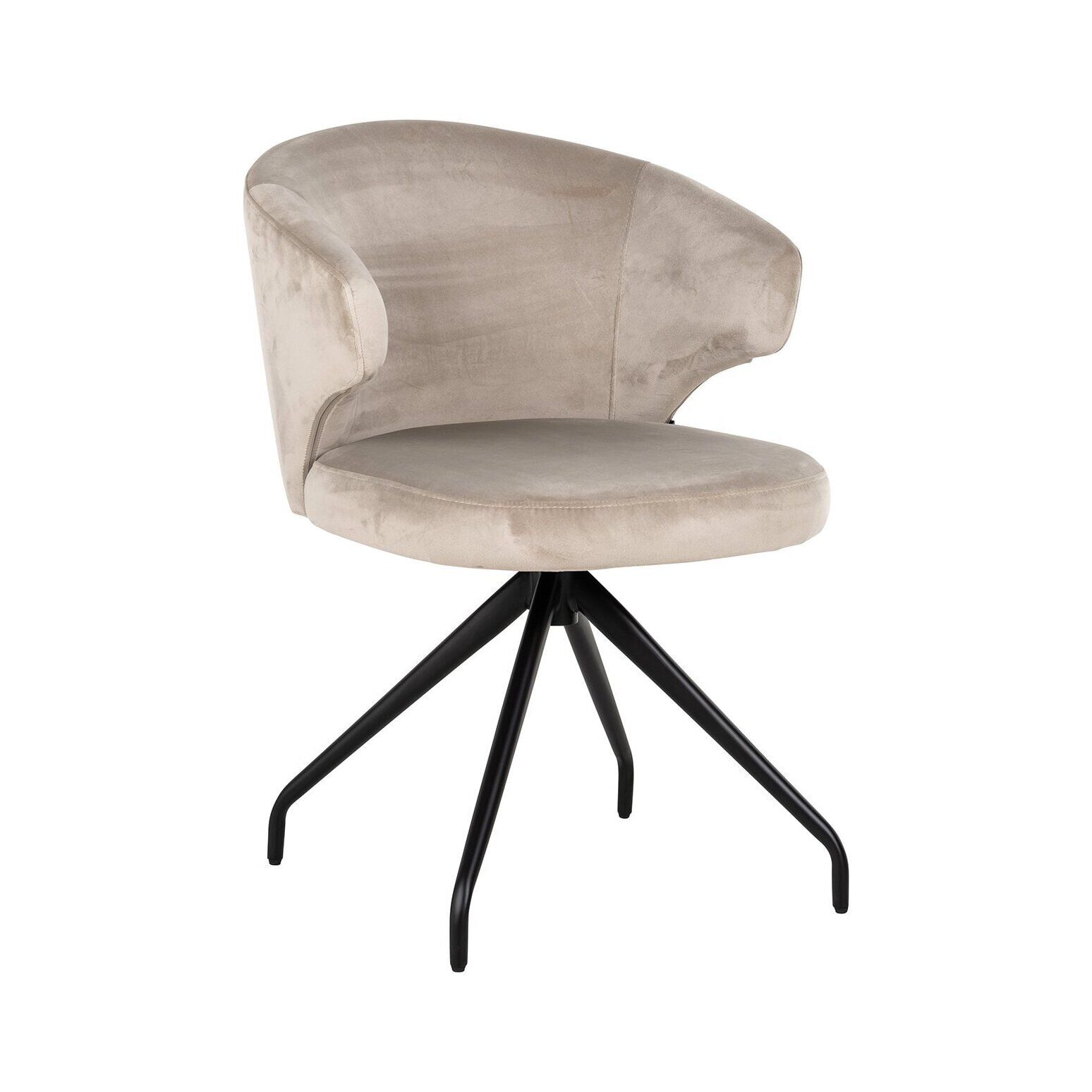 Richmond Milly Velvet – Draaibare eetkamerstoel in warme khaki