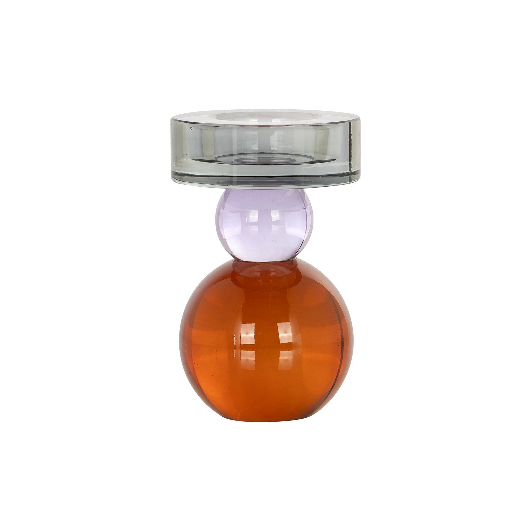 Richmond Mirle Kandelaar – Veelkleurig glas, 12 cm hoog