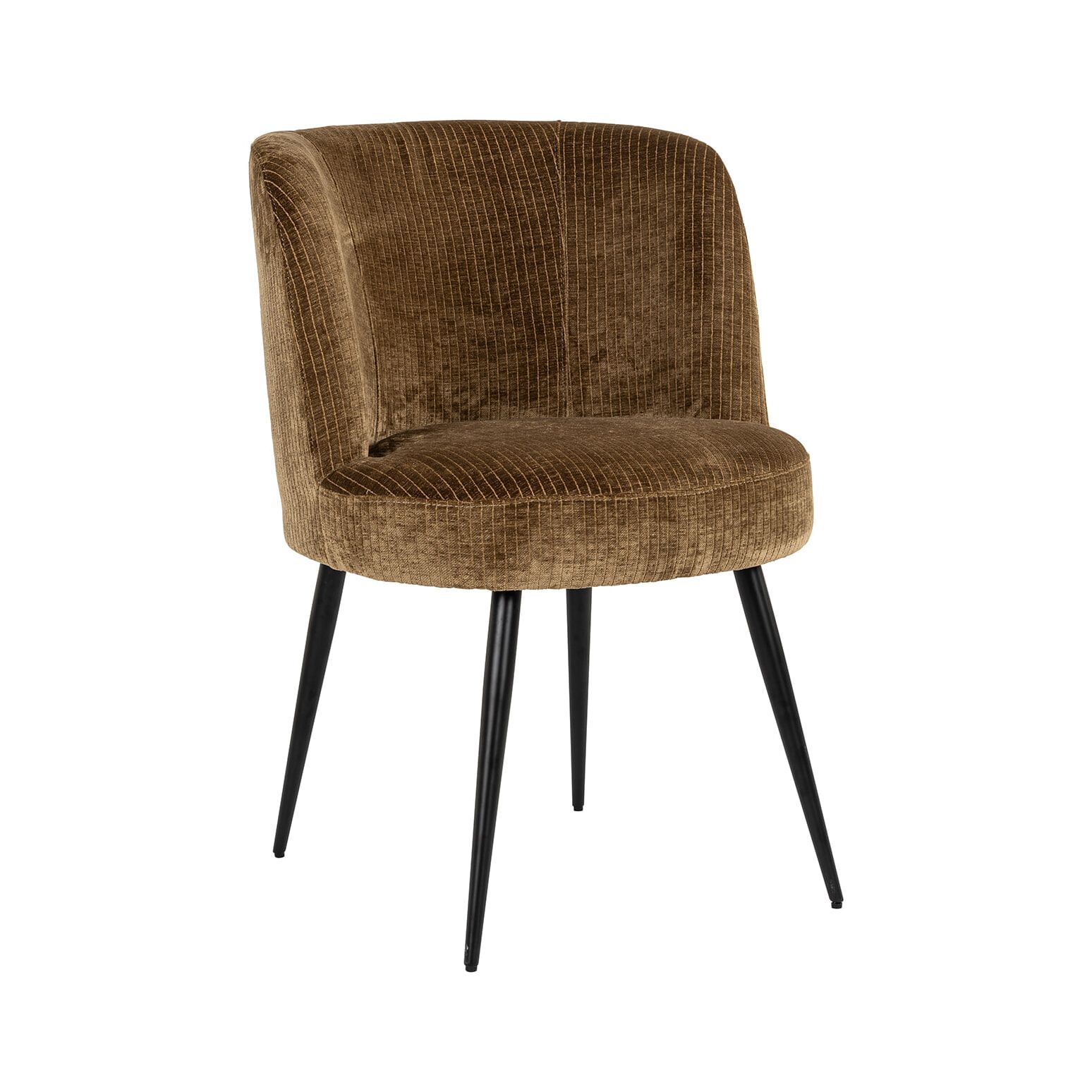 Richmond Morton Velvet eetkamerstoel in olijfgroen – luxe comfort voor elke tafel