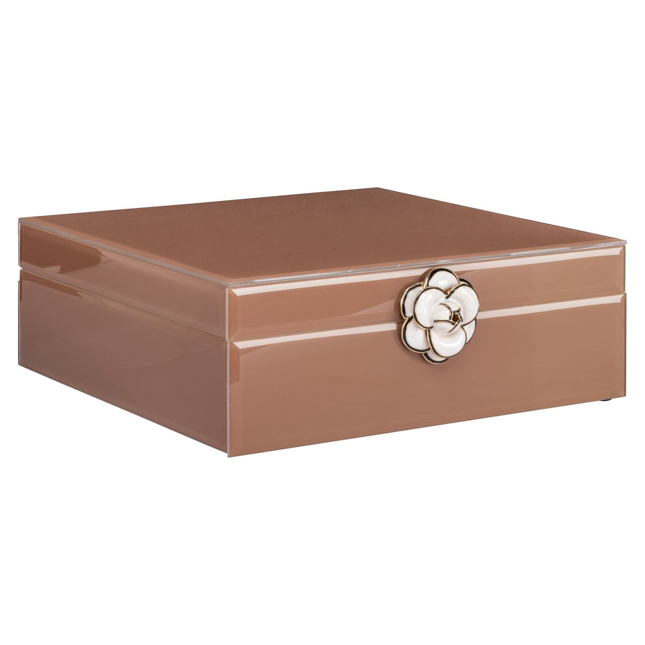 Richmond Opbergdoos Floral 24 cm – Stijlvolle bruine opbergruimte