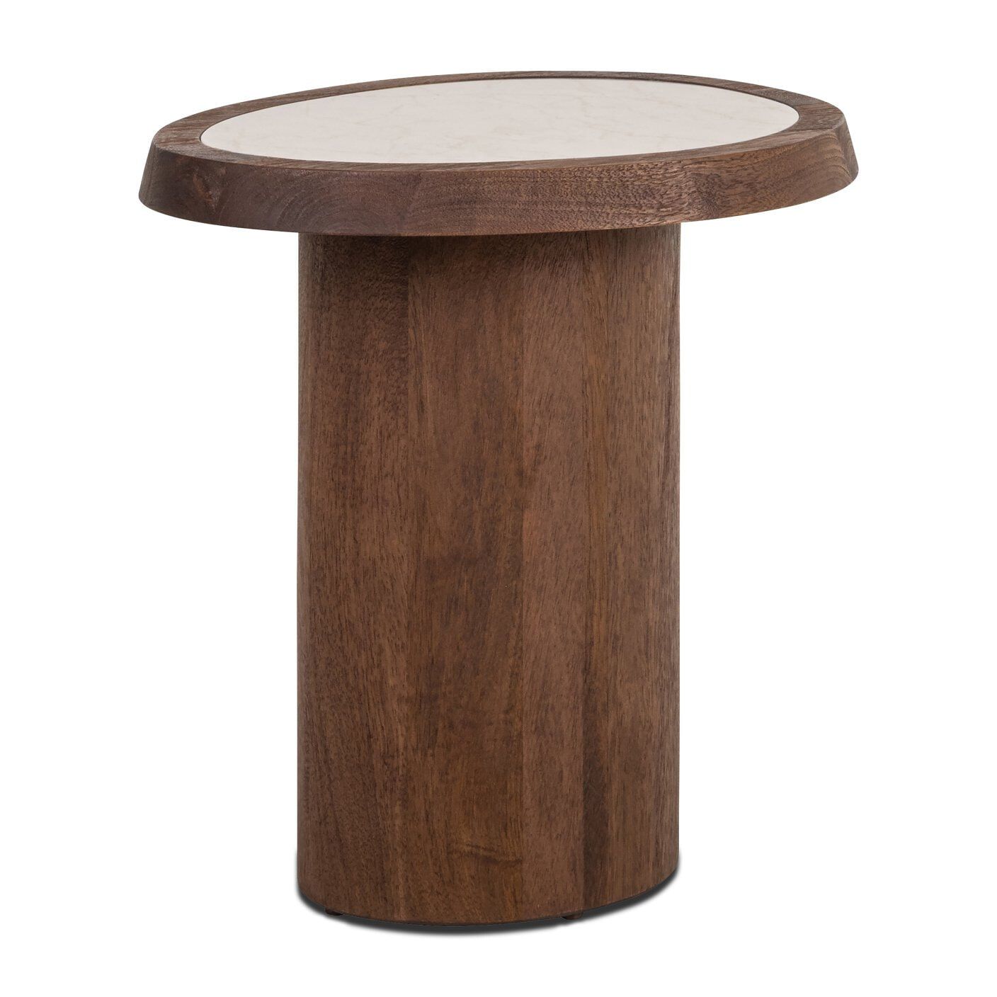 Richmond Organische Bijzettafel Melrose – Marmer en Mangohout, 39 × 50 cm