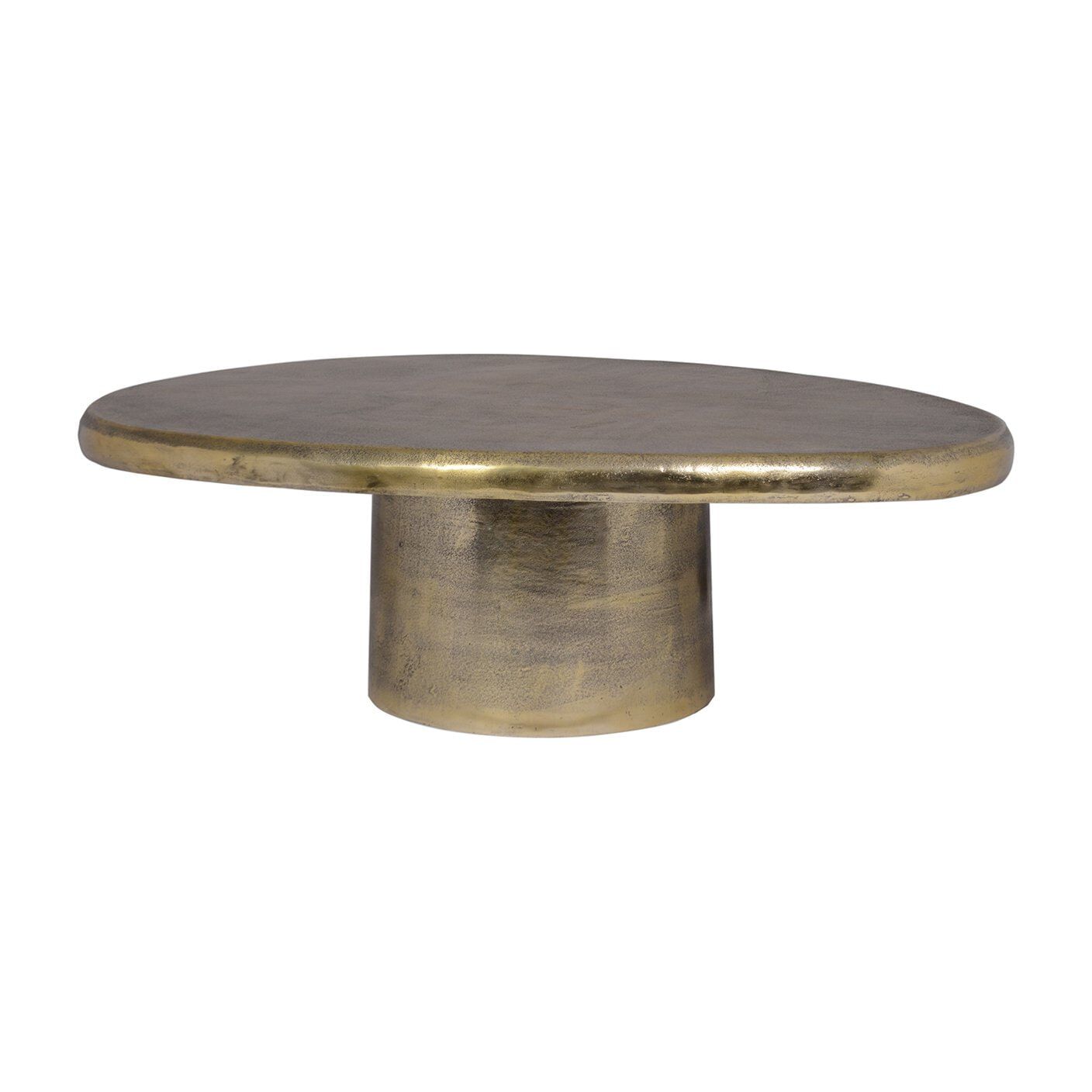 Richmond Organische Salontafel Pulitzer – Brushed Gold, 106 × 82 cm