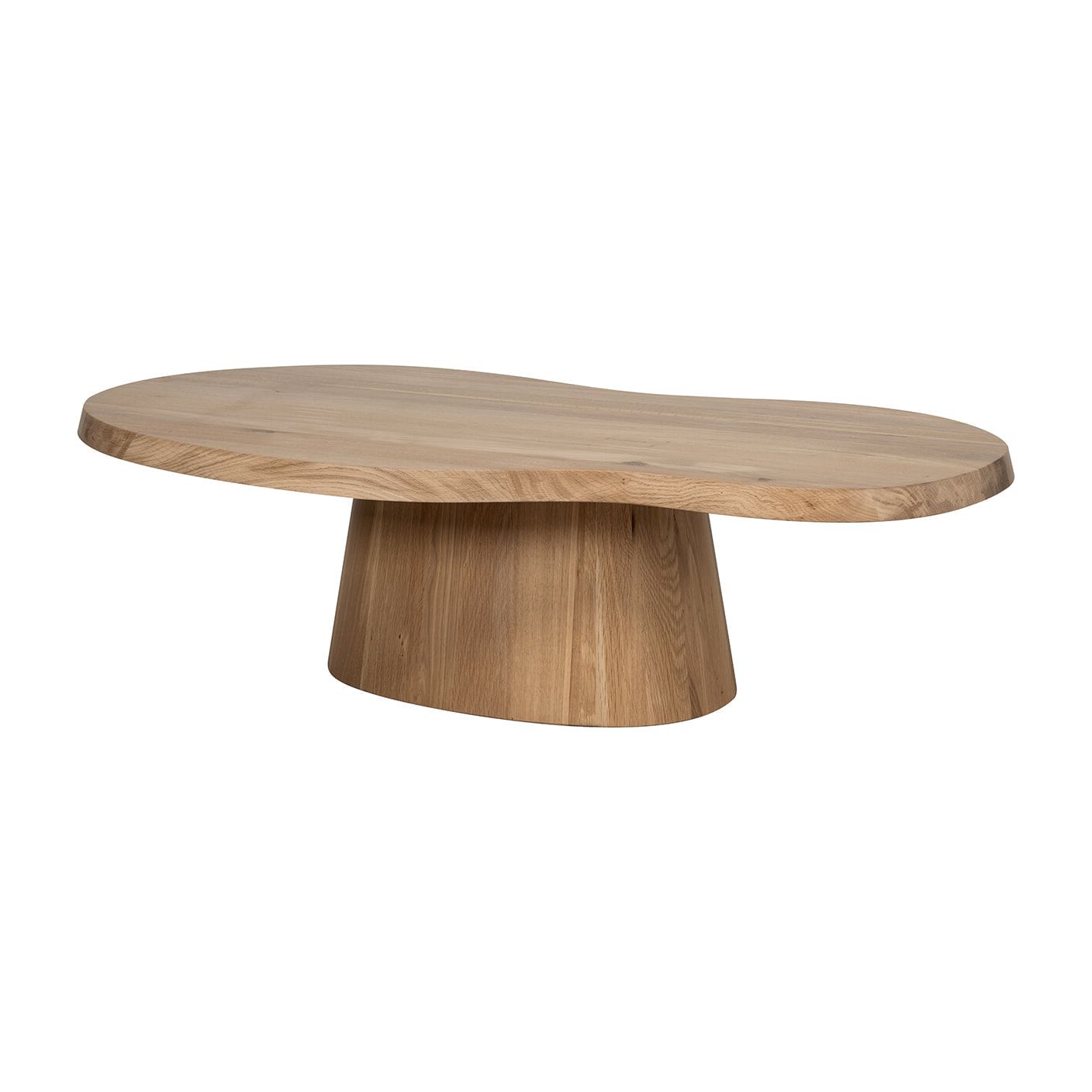 Richmond Organische Salontafel Riva – warm bruin eikenhout, 129 × 67 cm