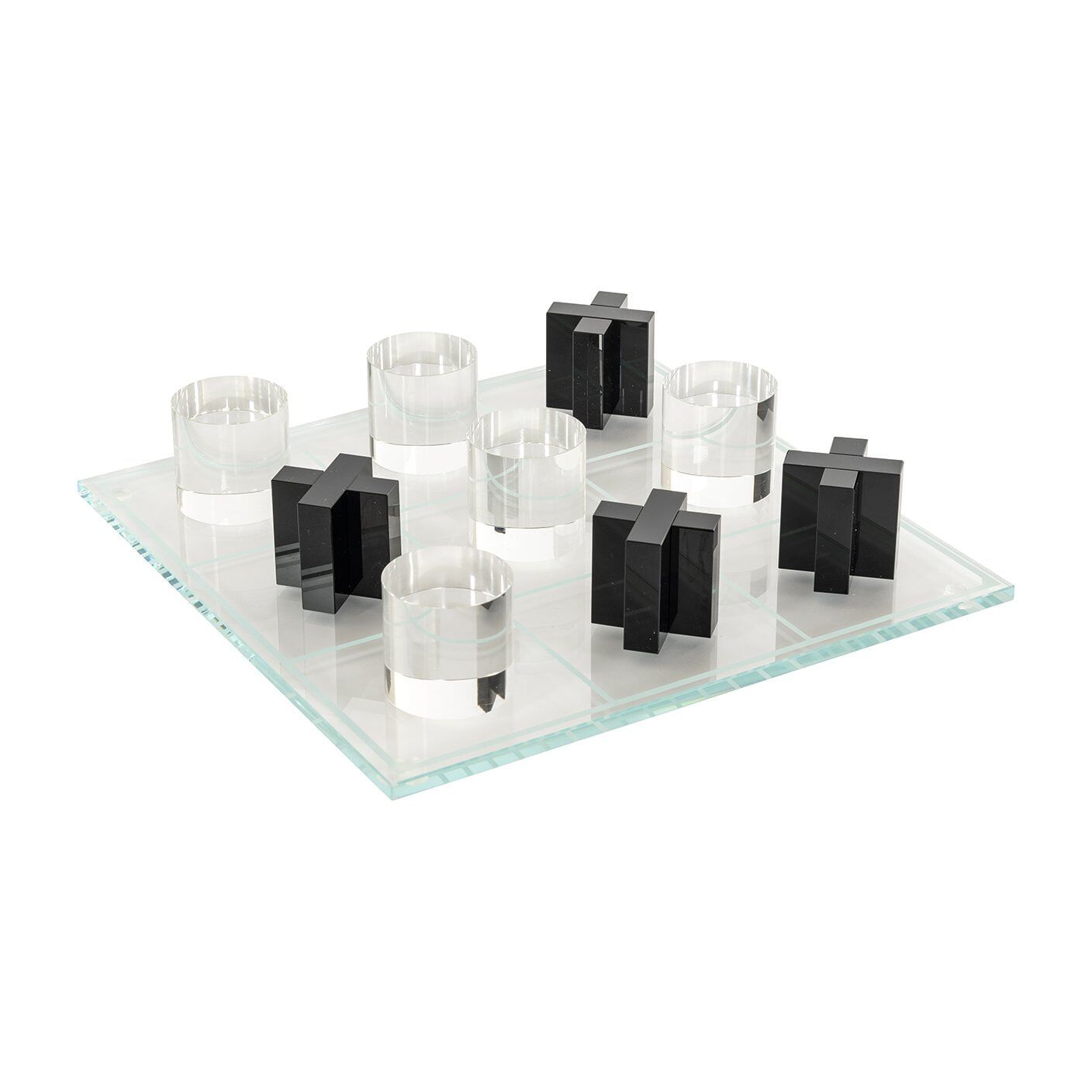 Richmond Ornament Zala Tic Tac Toe – Transparant glasspel voor een modern interieur