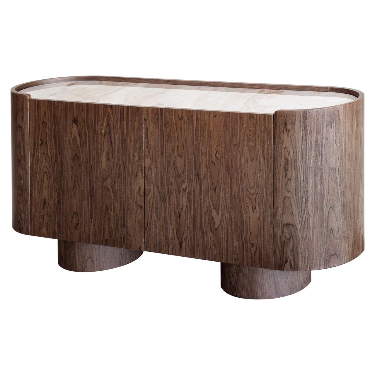 Richmond Ovaal Dressoir Callahan – Warm bruin keramisch design van 160 cm