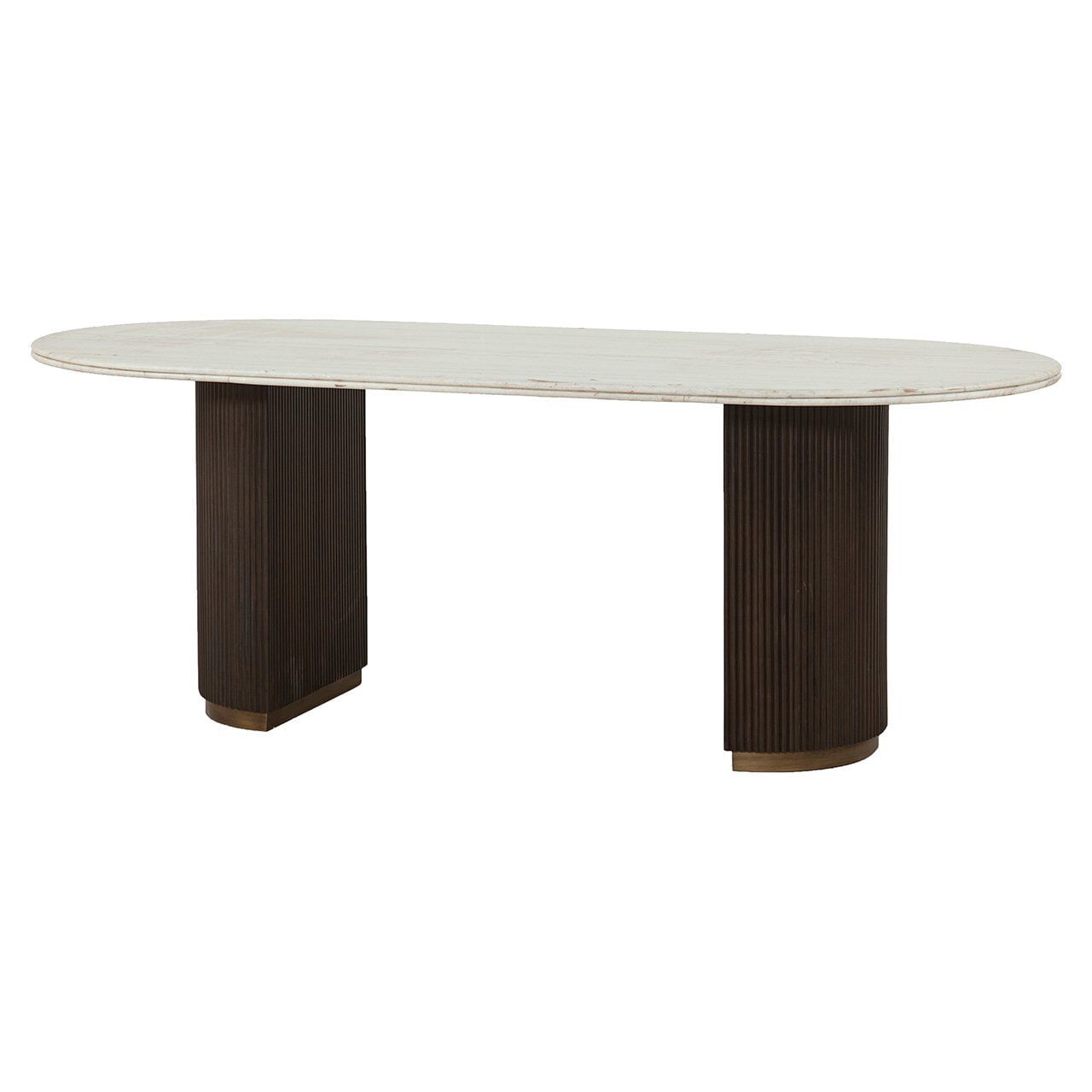 Richmond Ovale Eettafel Mayfield – Luxe marmer en warm mangohout, 210 cm