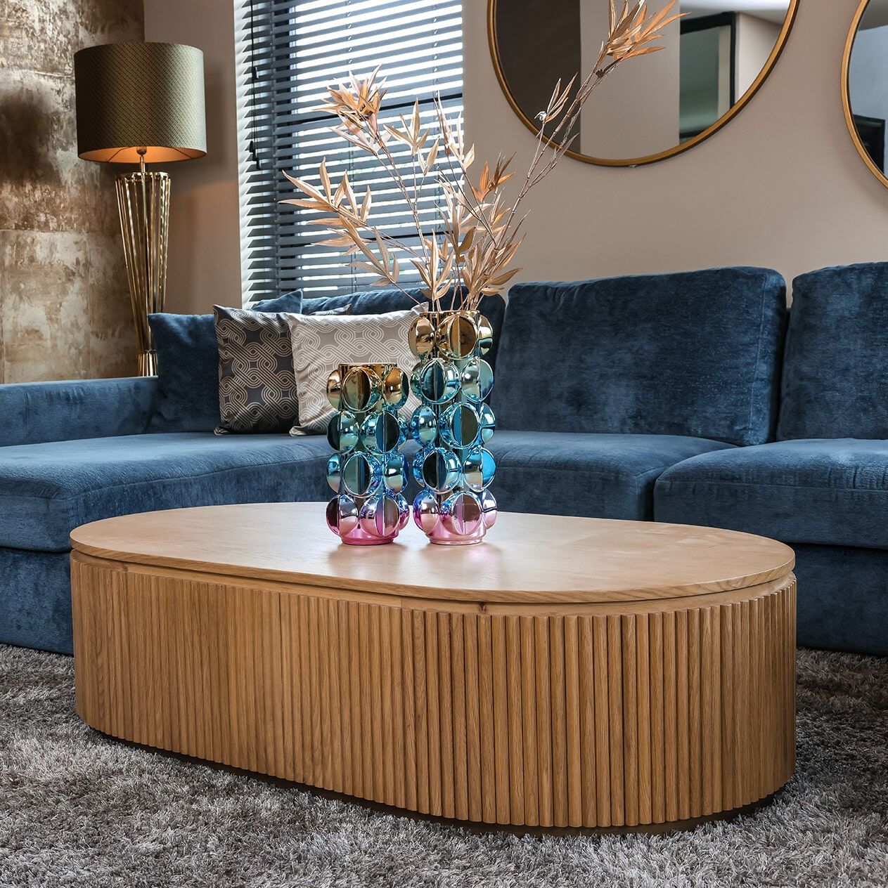 Richmond Ovale Salontafel Belfort van Eikenhout – 140 cm – Modern & Warm