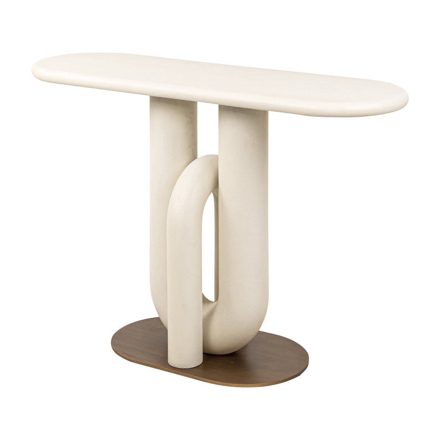 Richmond Ovale Sidetable Winslow 130 cm – Stijlvolle Witte Console voor Hal en Woonruimte