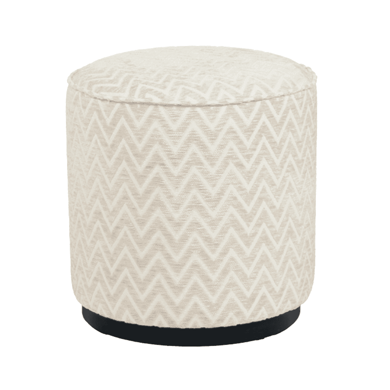 Richmond Poef Lexie Chevron – Beige 45 cm