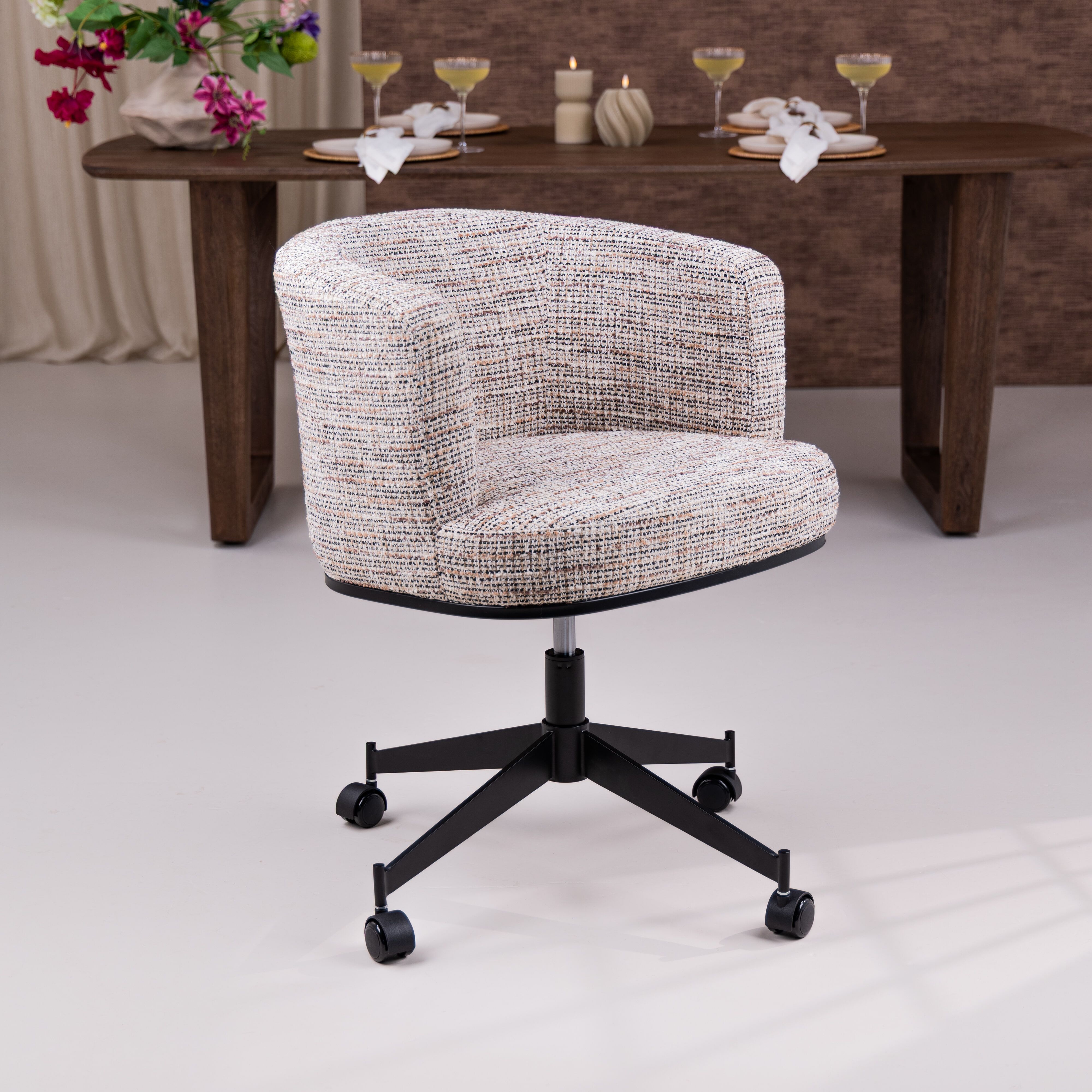 Richmond Rochenne Draaibare Eetkamerstoel – Naturel