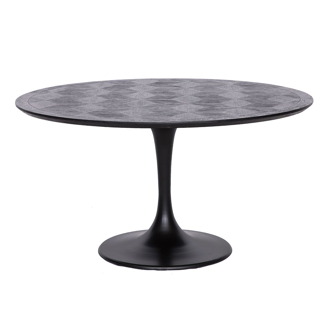 Richmond ronde eettafel Blax Ø140 cm – stijlvol zwart eiken en staal