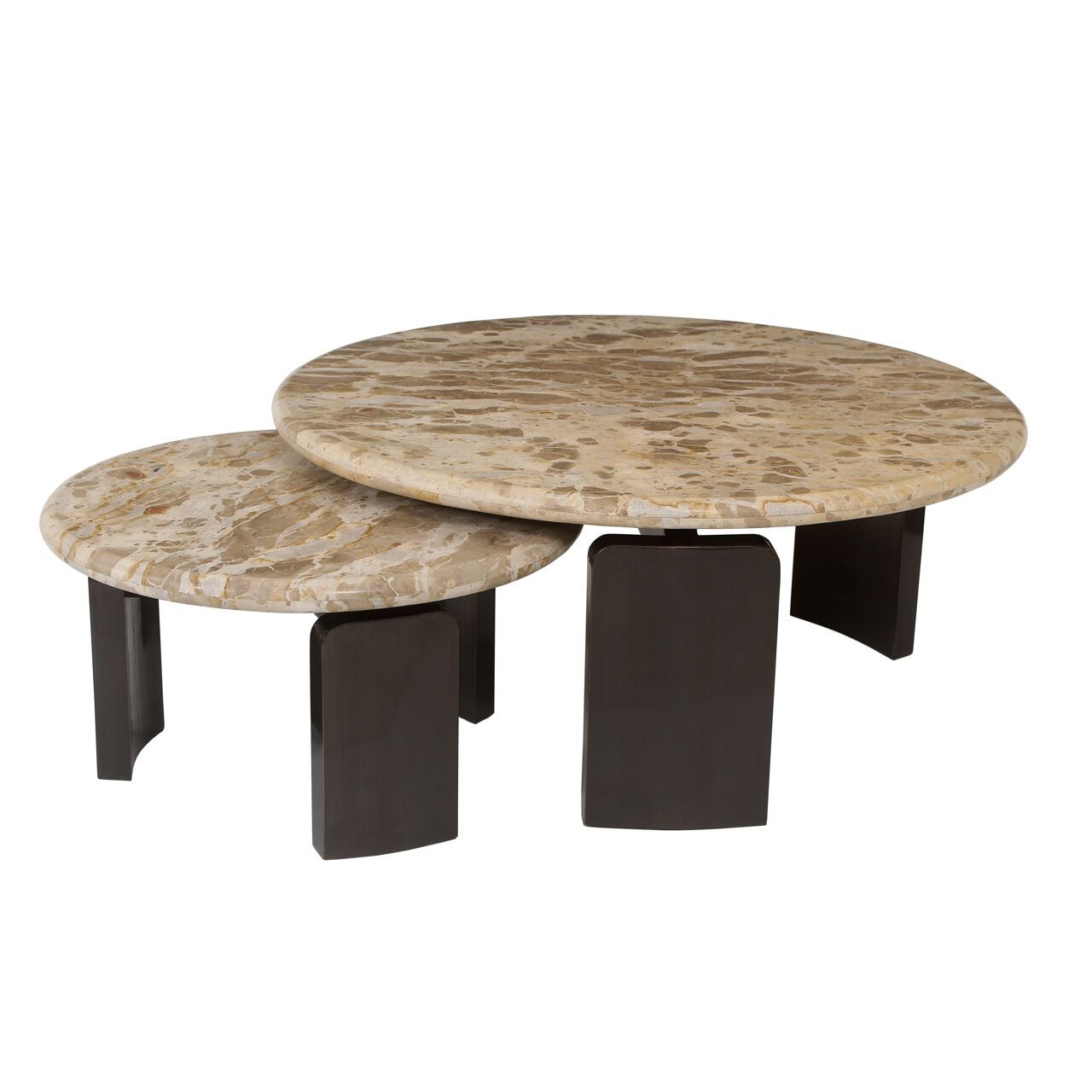 Richmond Salontafel Bayonne – Luxe marmeren set van 2 in bronze