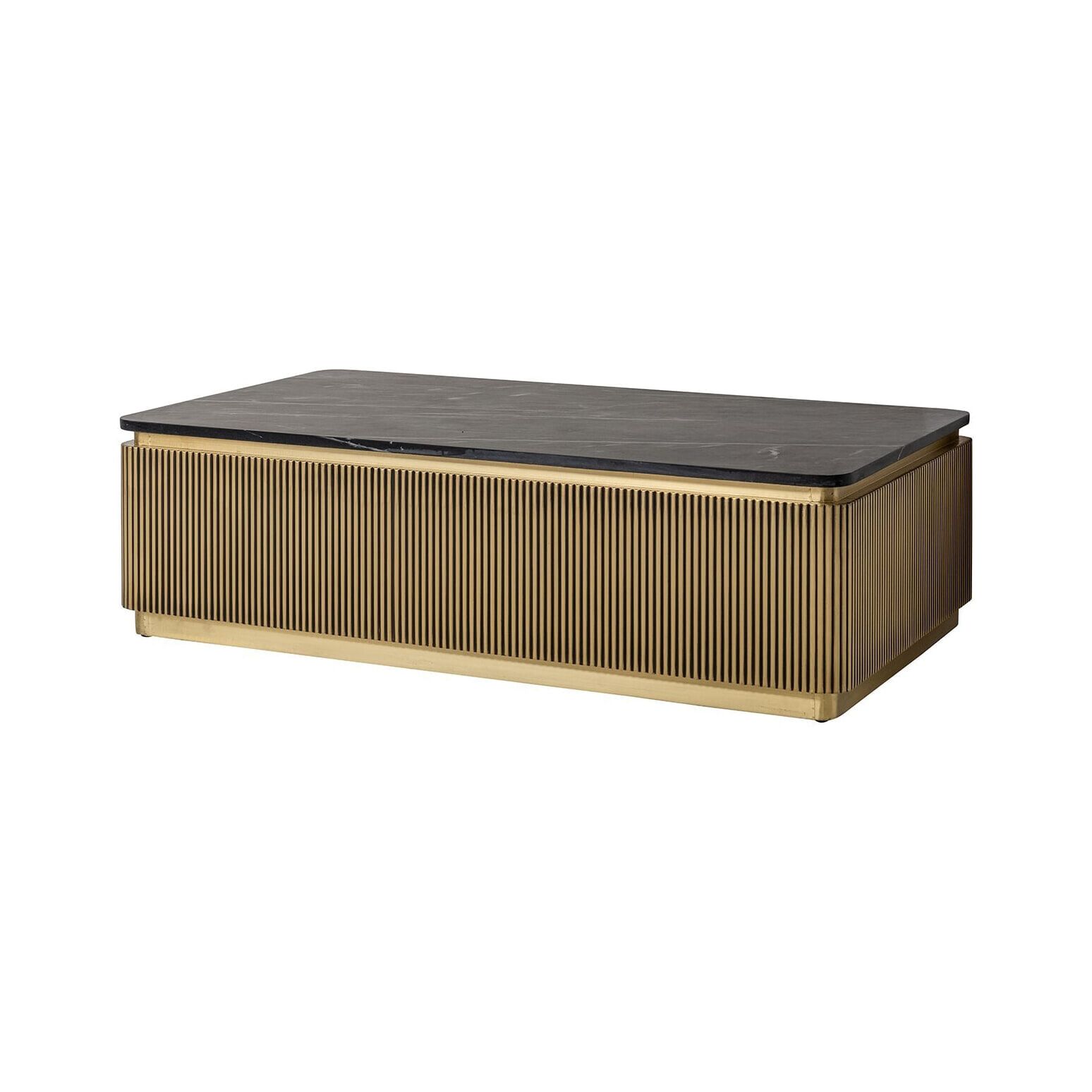 Richmond Salontafel Ironville – Marmer en Gouden Brass, 140 × 80 cm