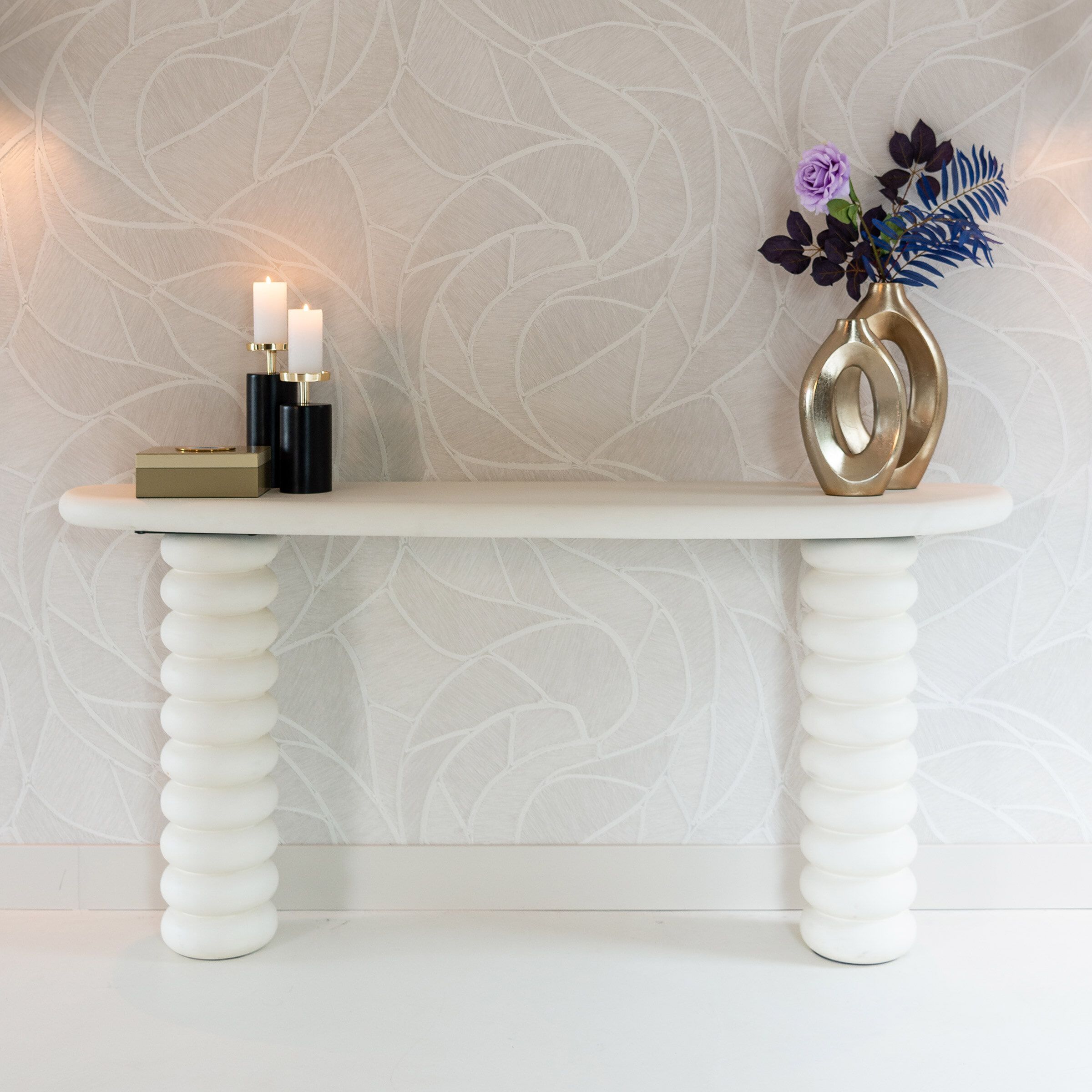 Richmond Sidetable Bloomstone – Strakke Witte Tavelle 170 cm