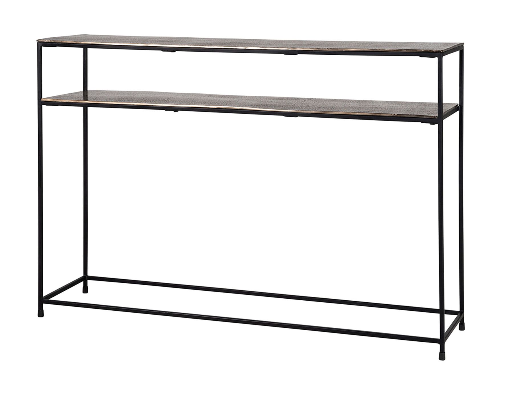 Richmond Sidetable Chandon – Chique Zwart/Champagne‑gold wandtafel van 119 cm