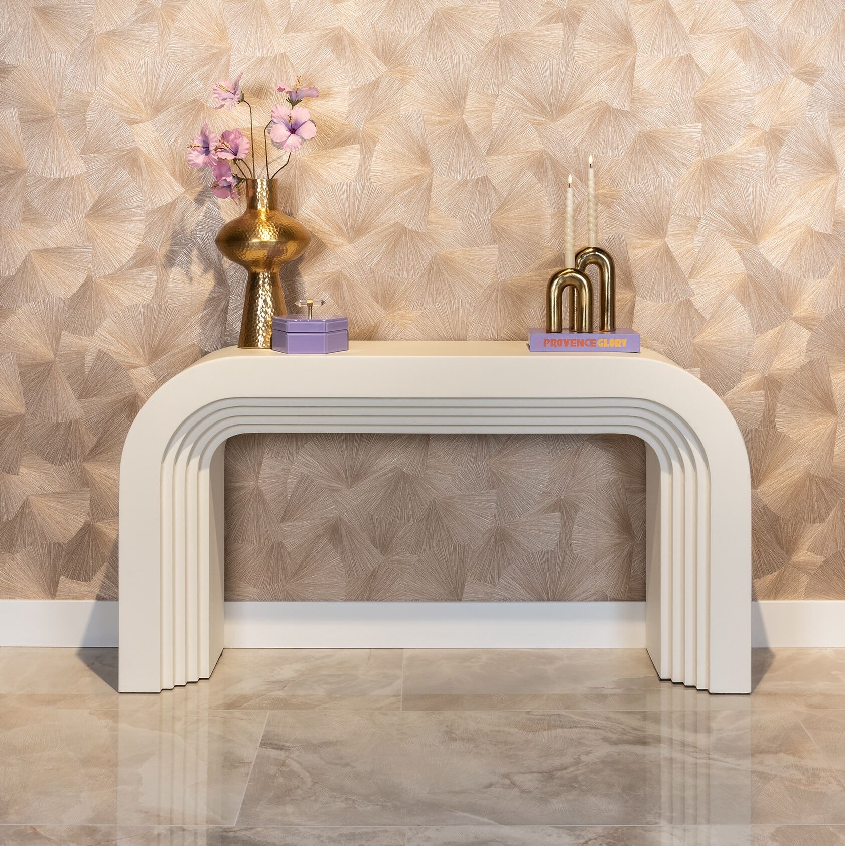 Richmond Sidetable Rainbow 150 cm – Strak wit design voor elk interieur