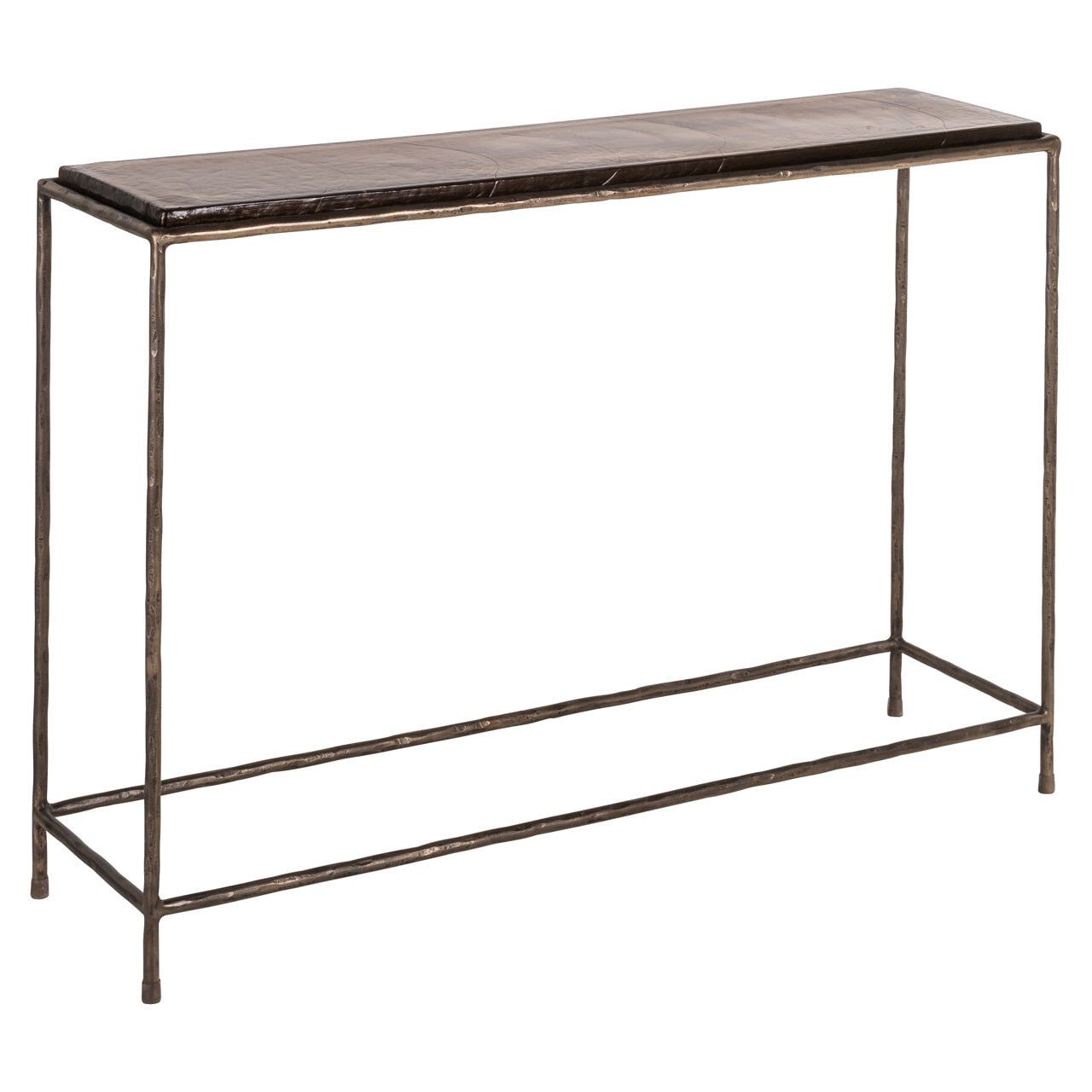 Richmond Sidetable Villano – Bronskleurig Glazen Bijzettafel van 110 cm
