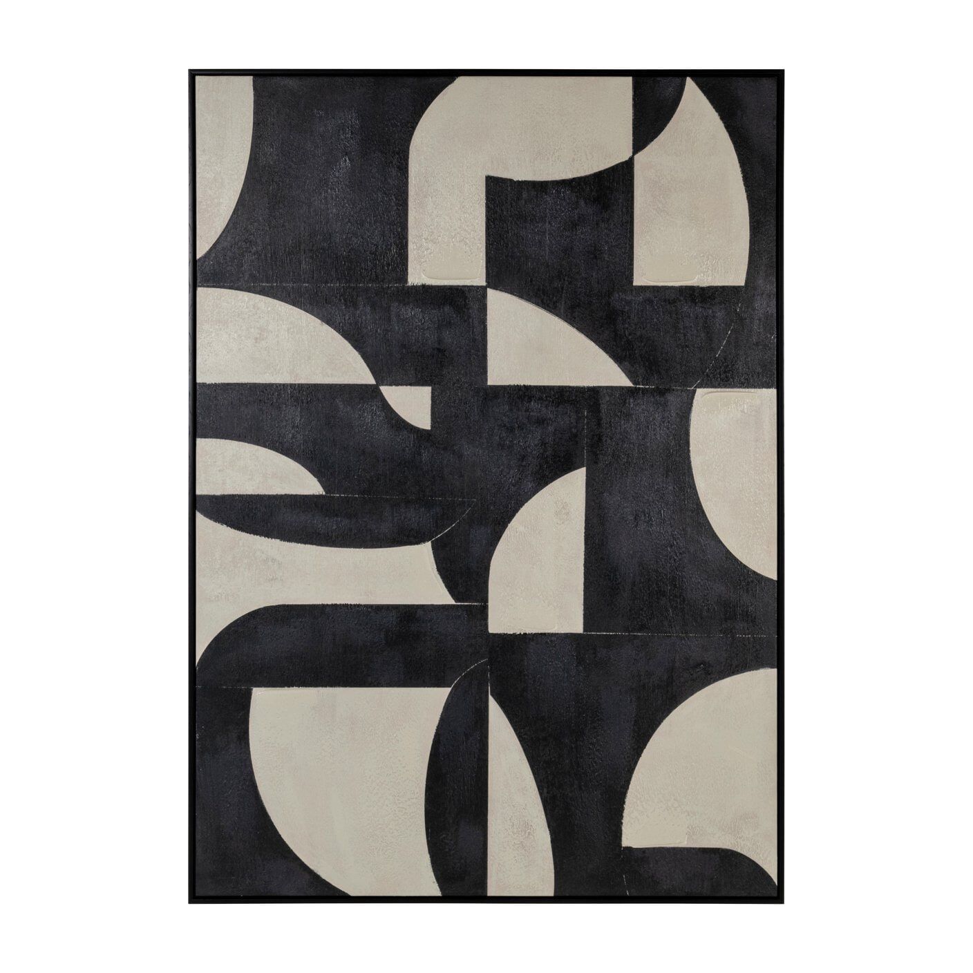 Richmond Splendor wandkunst 140 × 100 cm – Gedurfd zwart‑wit statement