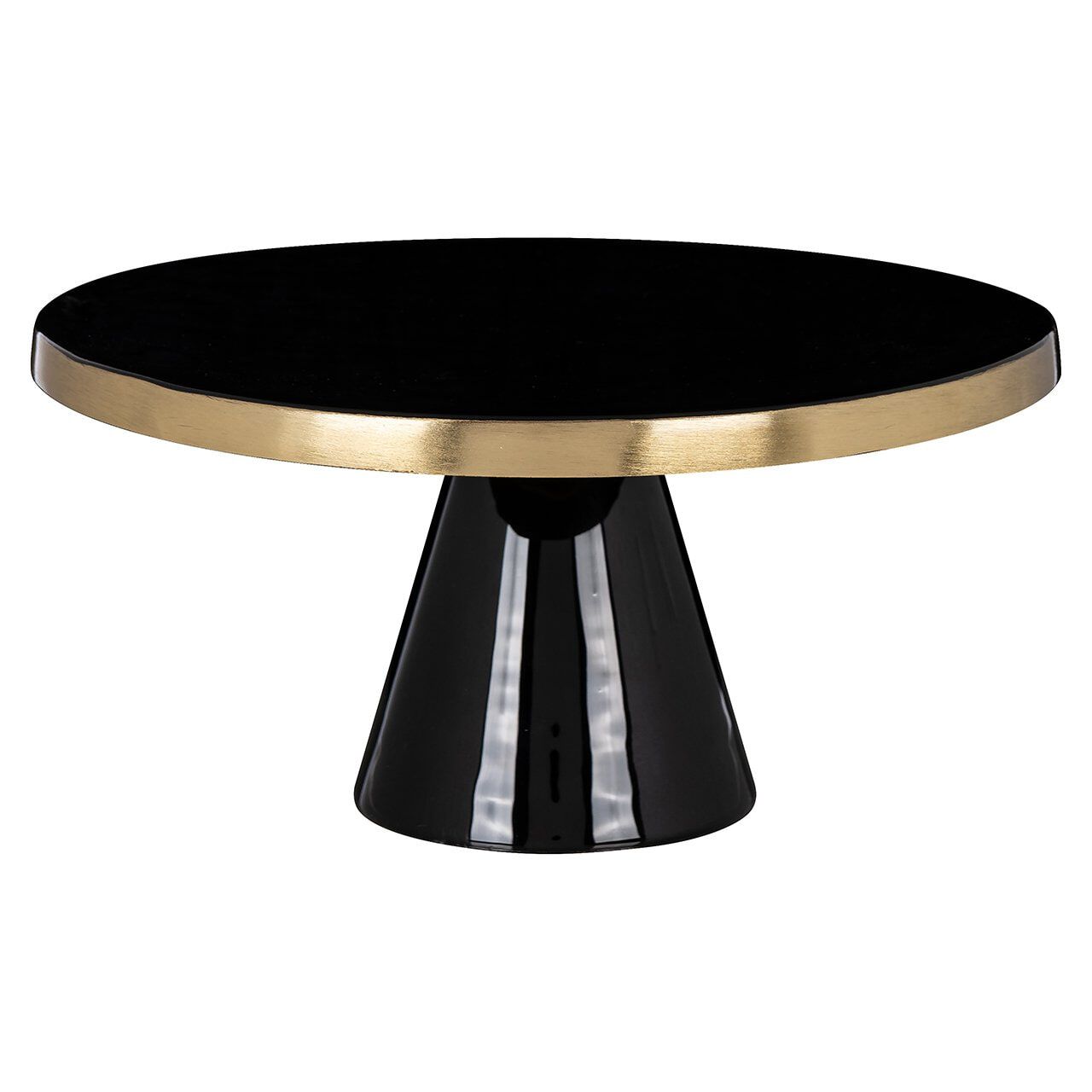 Richmond Taartplateau Elena – Elegante Zwart‑Gouden Serveerservice