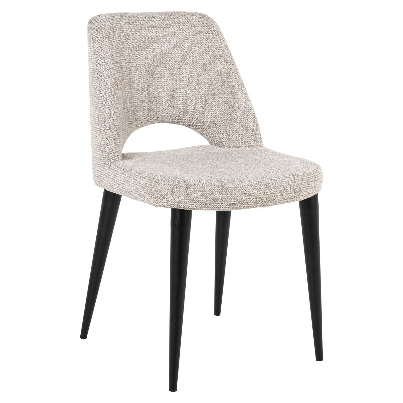 Richmond Tabitha eetkamerstoel – moderne naturel geweven stof (set van 2)