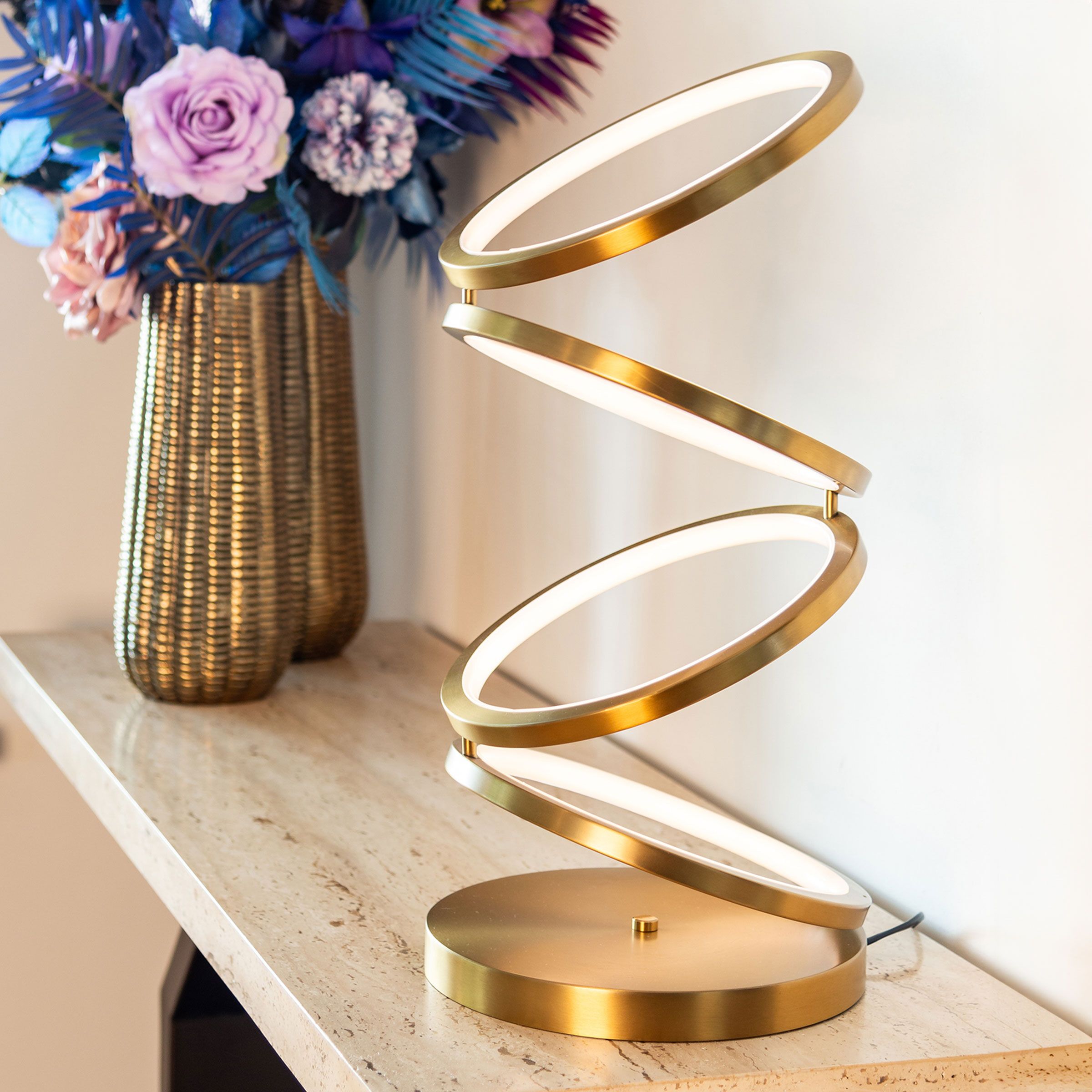 Richmond Tafellamp Jaimin – Luxe Brushed Gold, 53 cm hoog