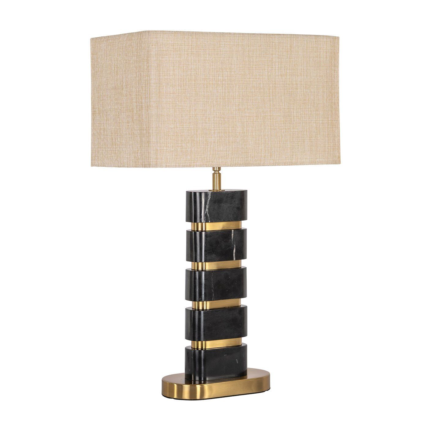 Richmond Tafellamp Levina – Luxe marmeren staande lamp in stijlvol zwart