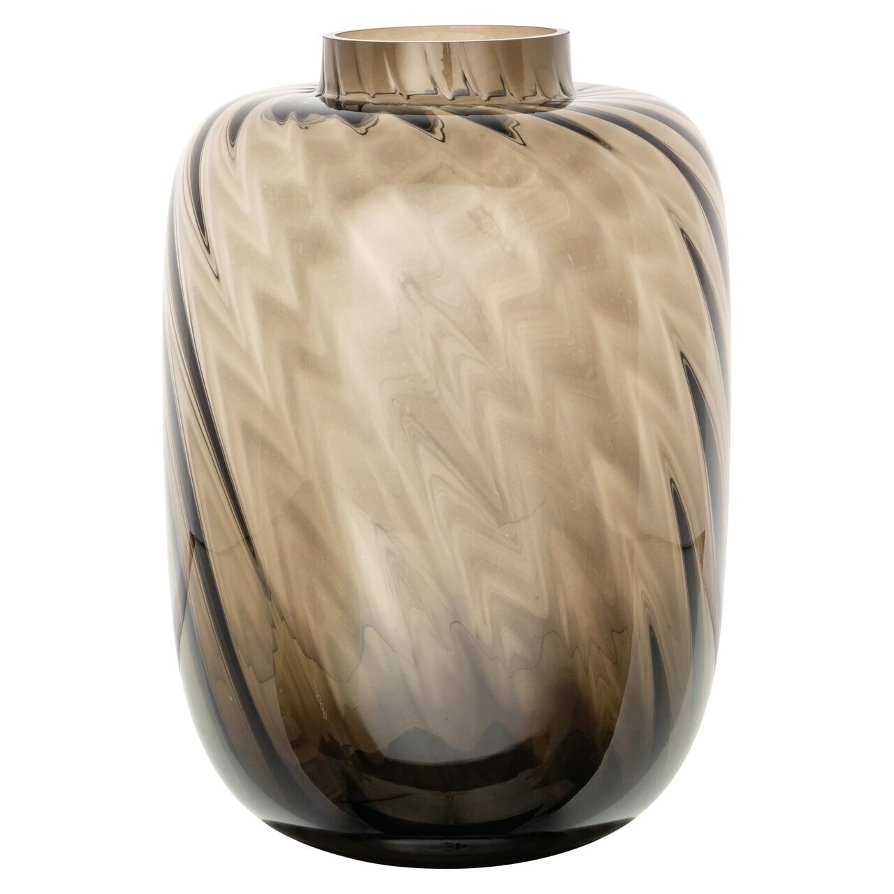 Richmond Vaas Elora – Natuurlijke elegantie in bruine veiligheidsglas