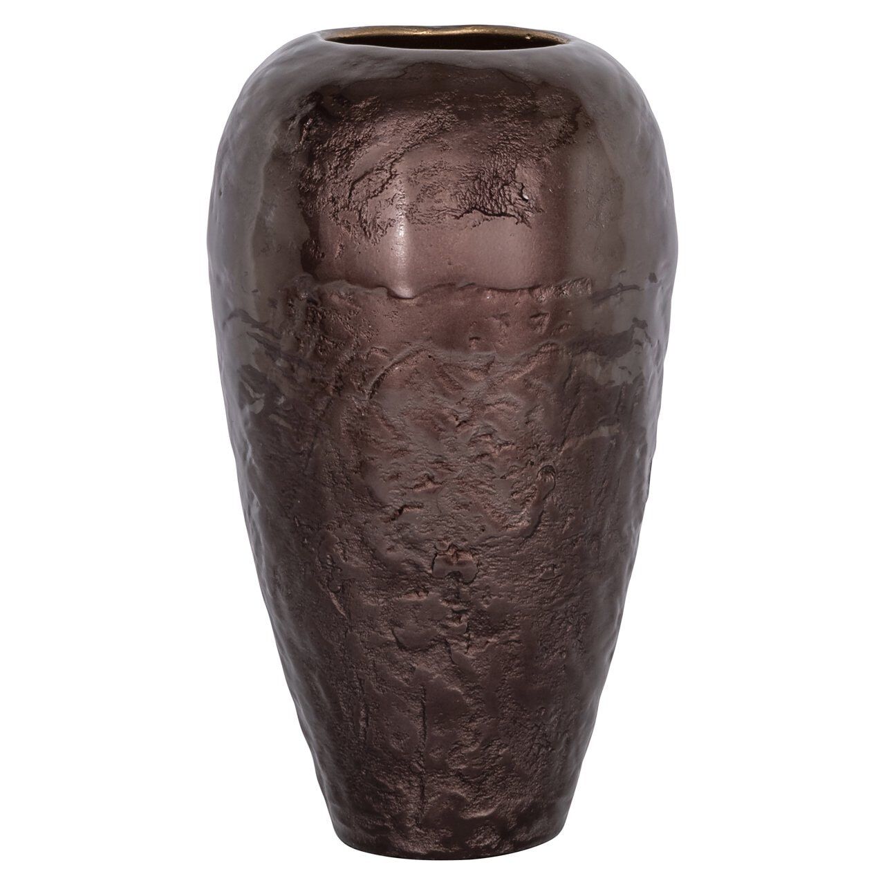 Richmond Vaas Jillisa 29 cm – Donkerbruin – Elegant aluminium vaasje