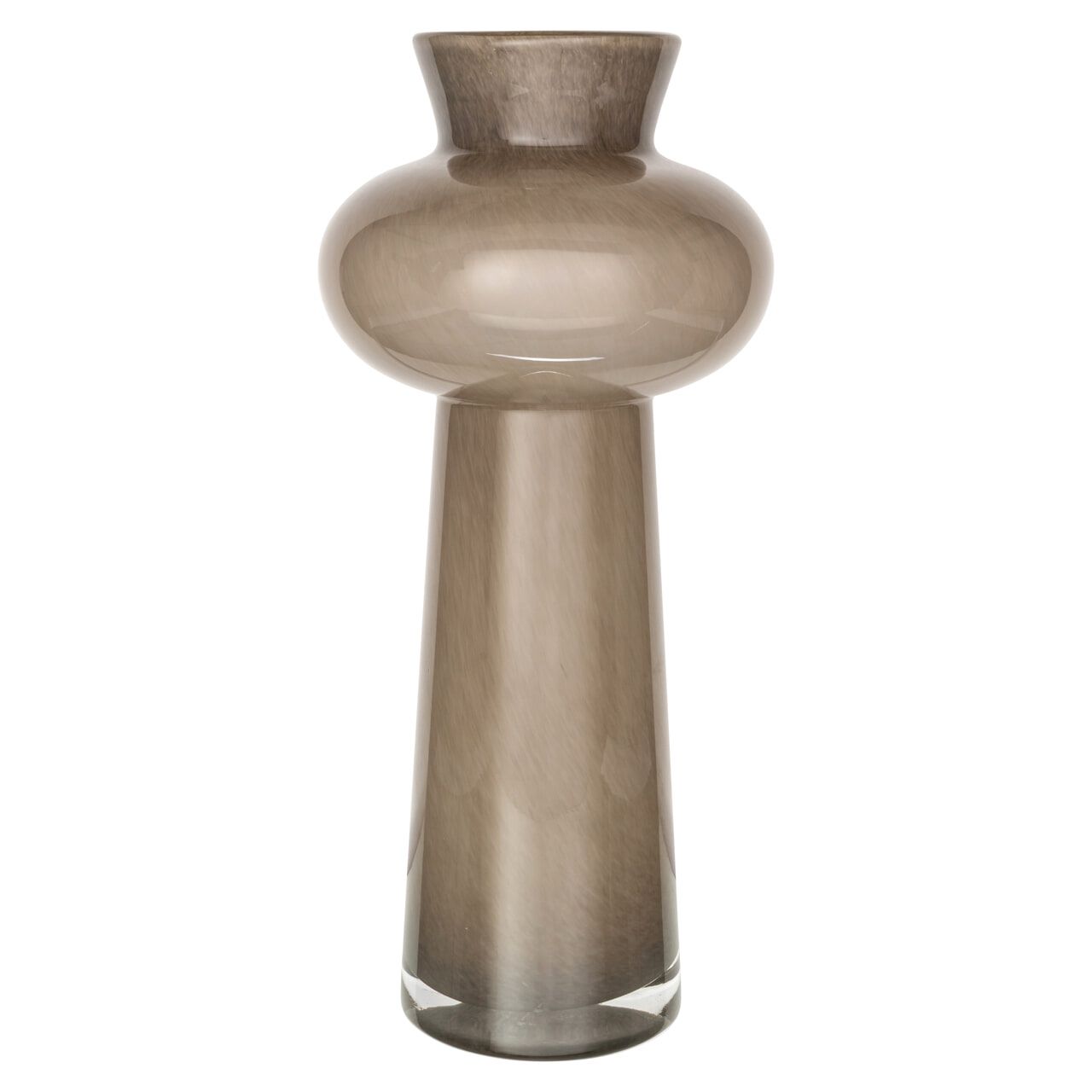 Richmond Vaas Lunor 42 cm – Taupe: Tijdloze elegantie in veiligheidsglas