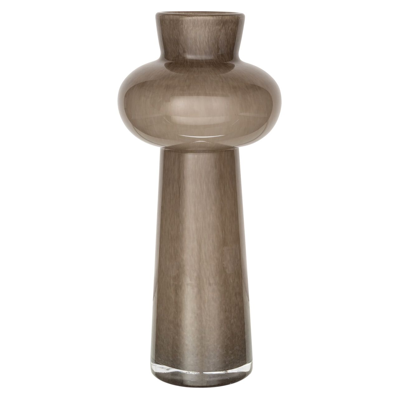 Richmond Vaas Lunor – Elegante taupe glazen vaas van 29 cm