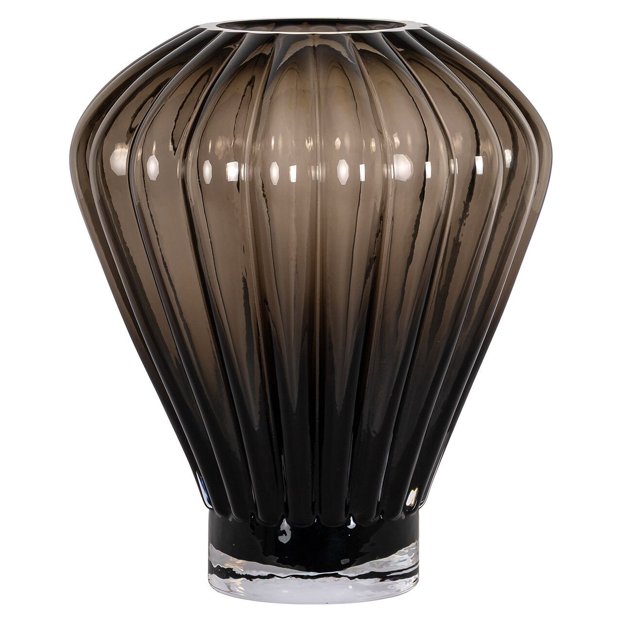 Richmond Vaas Shani – Elegante Glazen Vaas in warme bruine tint (35 cm)