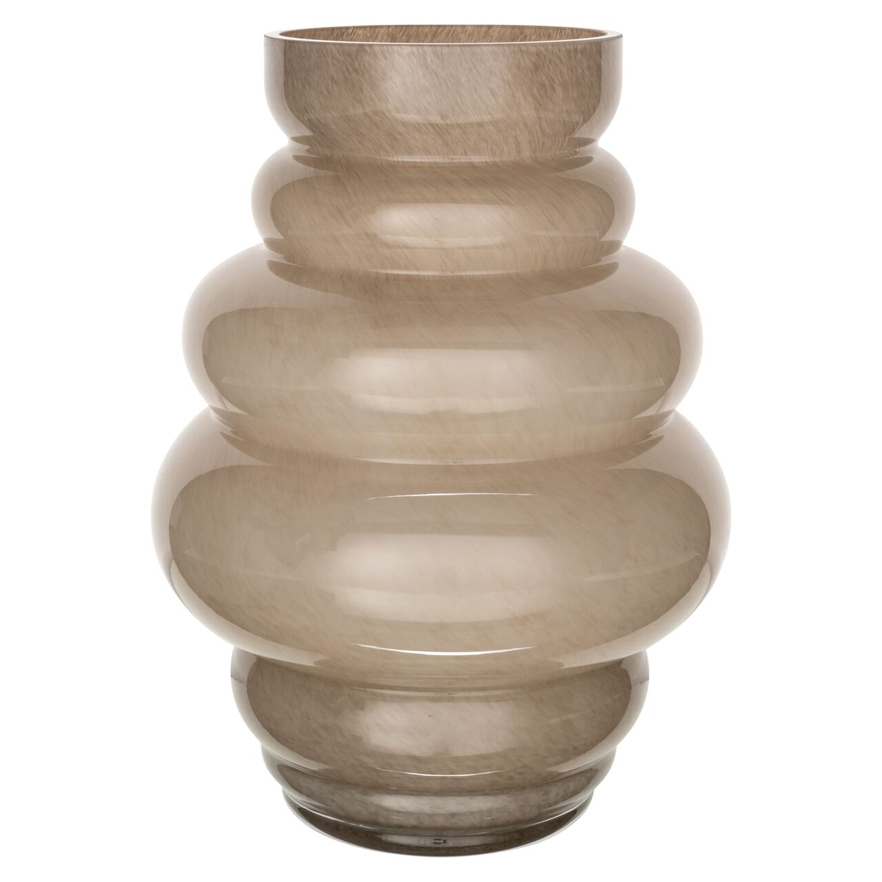Richmond Velora Vaasje 32 cm – Tijdloze Taupe Glazen Elegantie