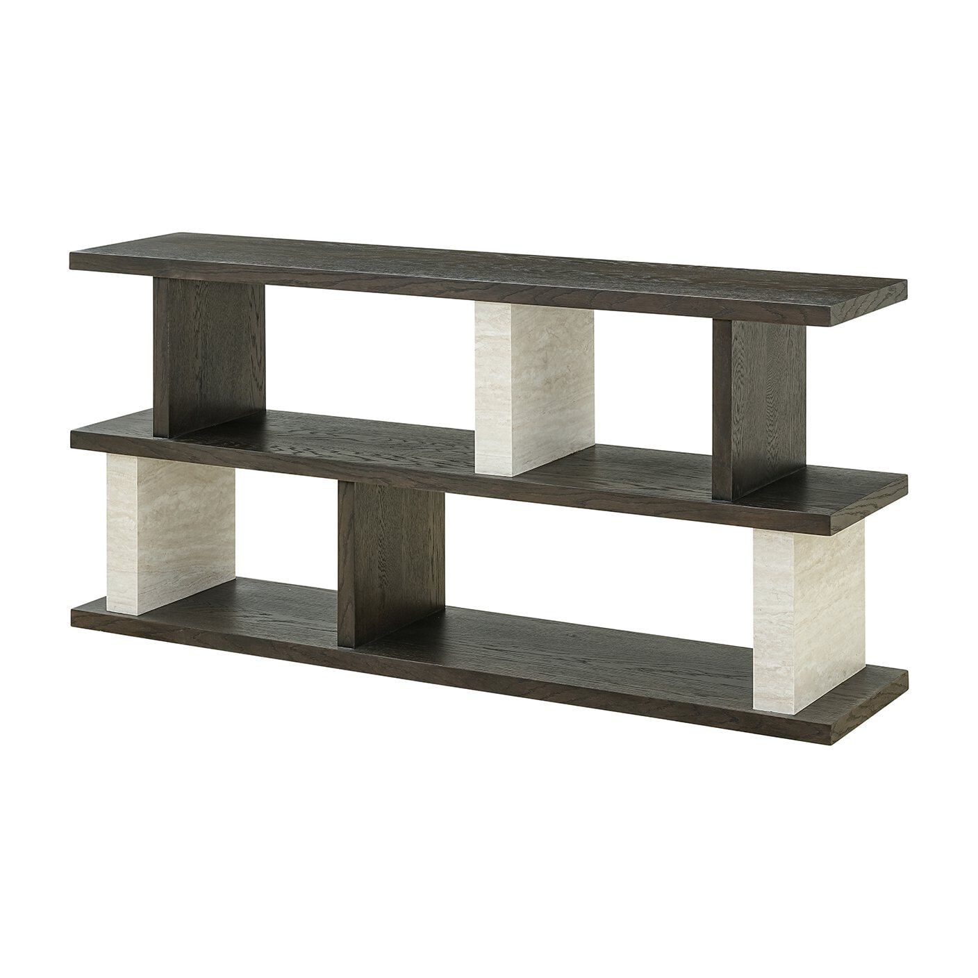 Richmond Waldorf Wandtafel – Warm eikenfineer met stenen accenten