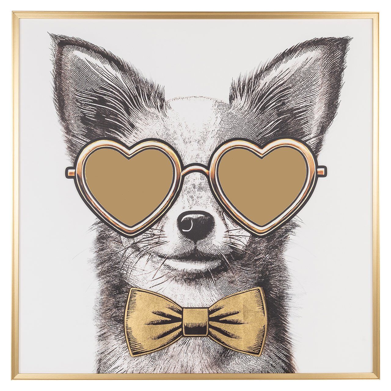 Richmond Wall Art Bodhy 100 × 100 cm – Gouden Wandpaneel