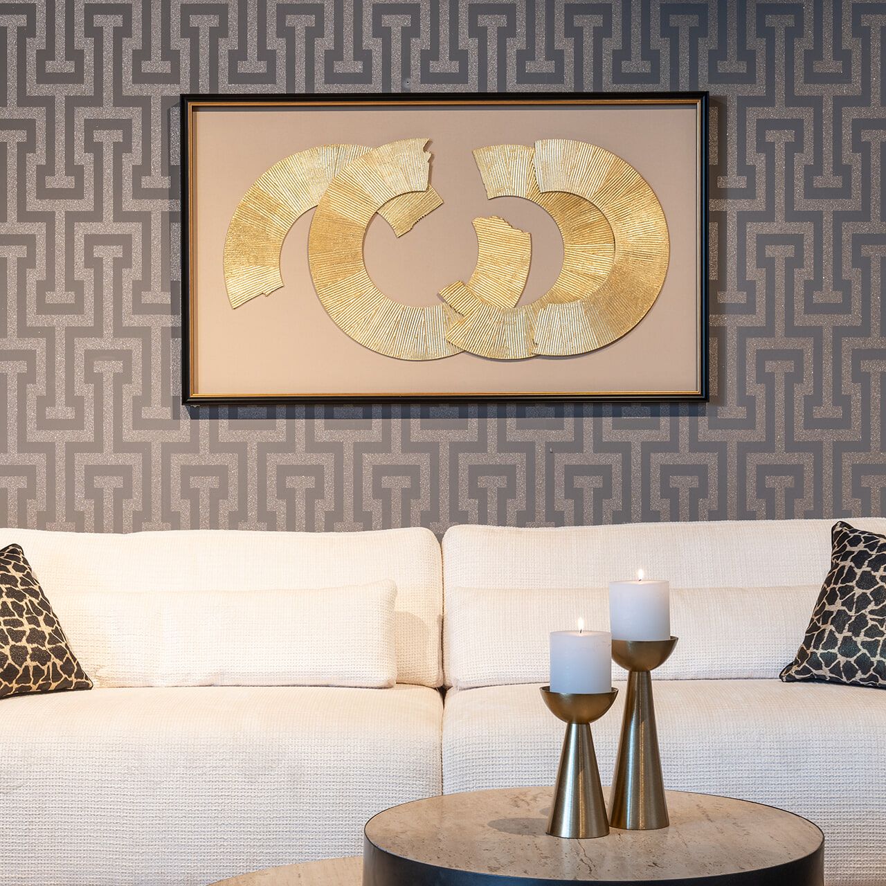 Richmond Wall Art Eden – Luxe Gouden Muurdecoratie 145 × 85 cm